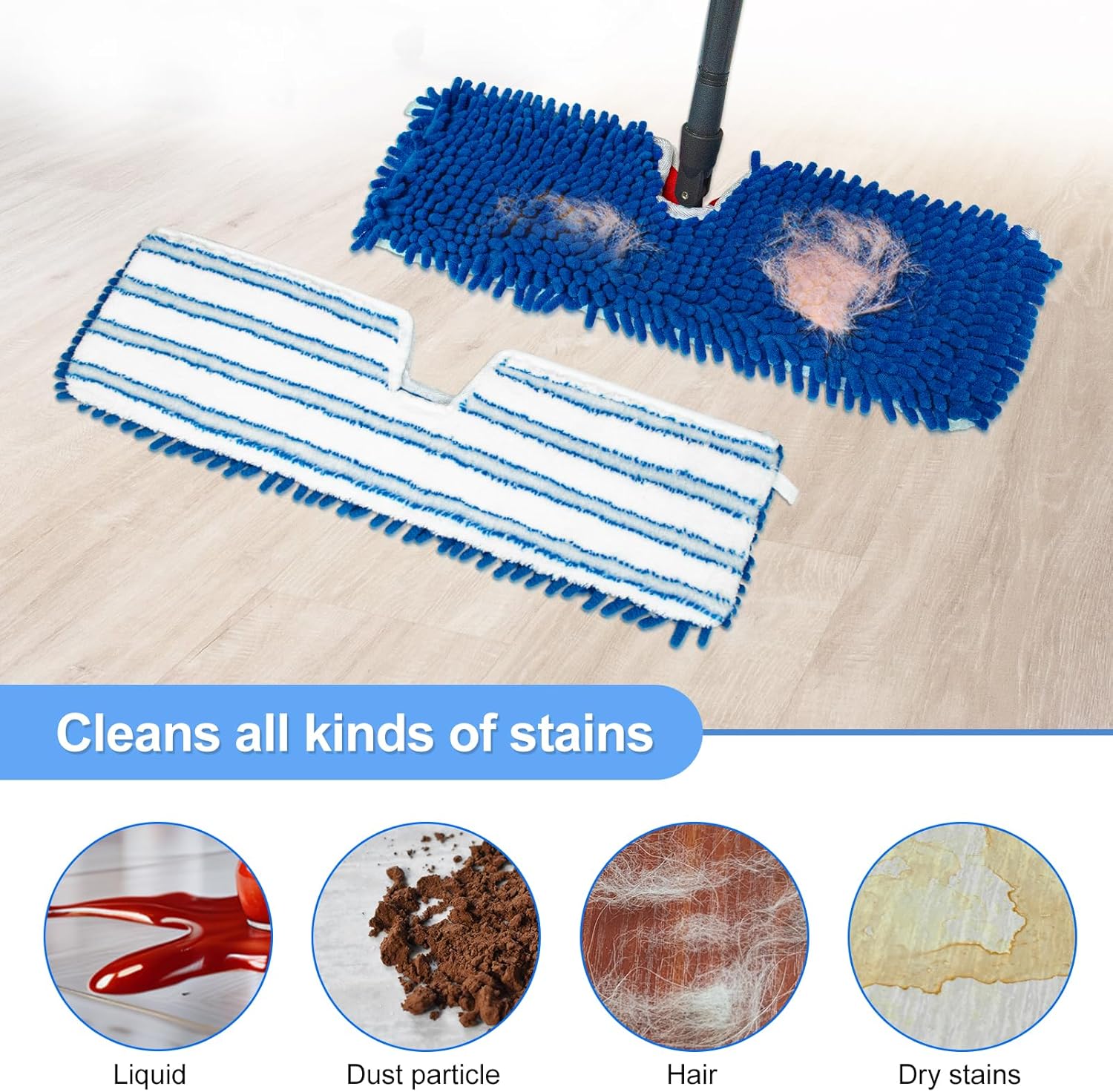 3 Pack Mop Heads for O-Cedar Dual-Action Flip Mop 1