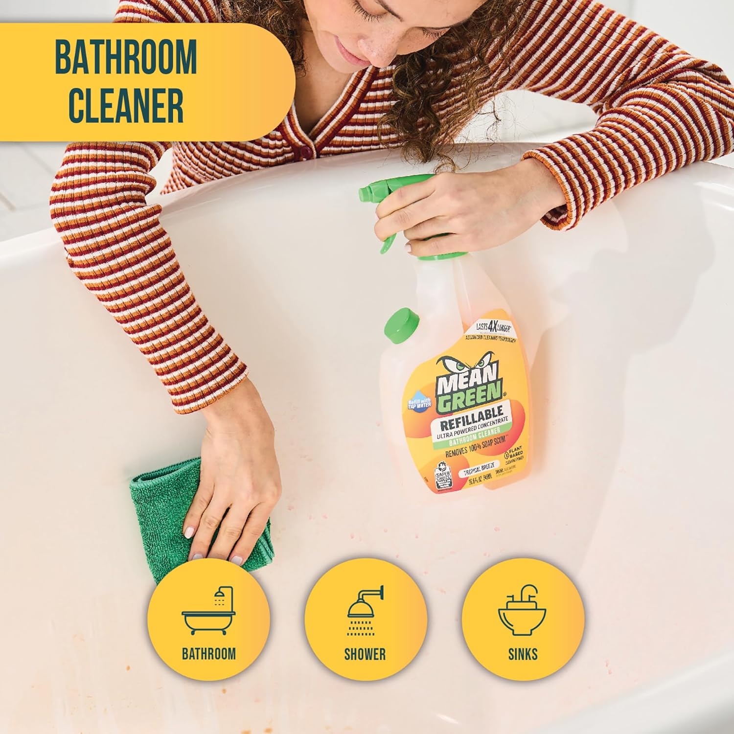 Mean Green Refillable Ultra Power Concentrate Bathroom Cleaner 143 Ounce