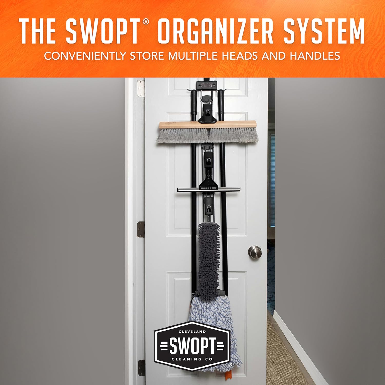 SWOPT 48 Standard Steel Handle - Interchangeable Cleaning System