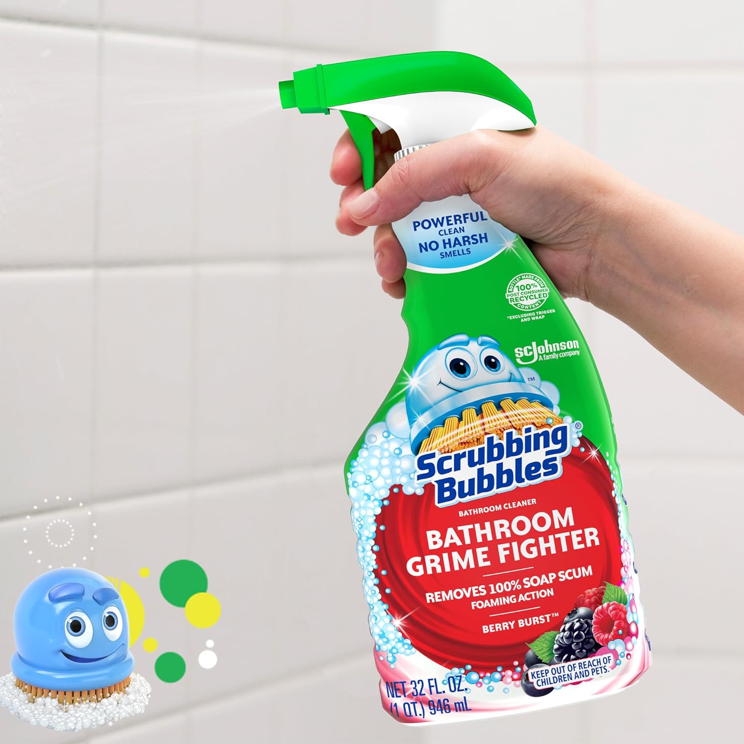 Scrubbing Bubbles Berry Burst Bathroom Cleaner Spray 32oz
