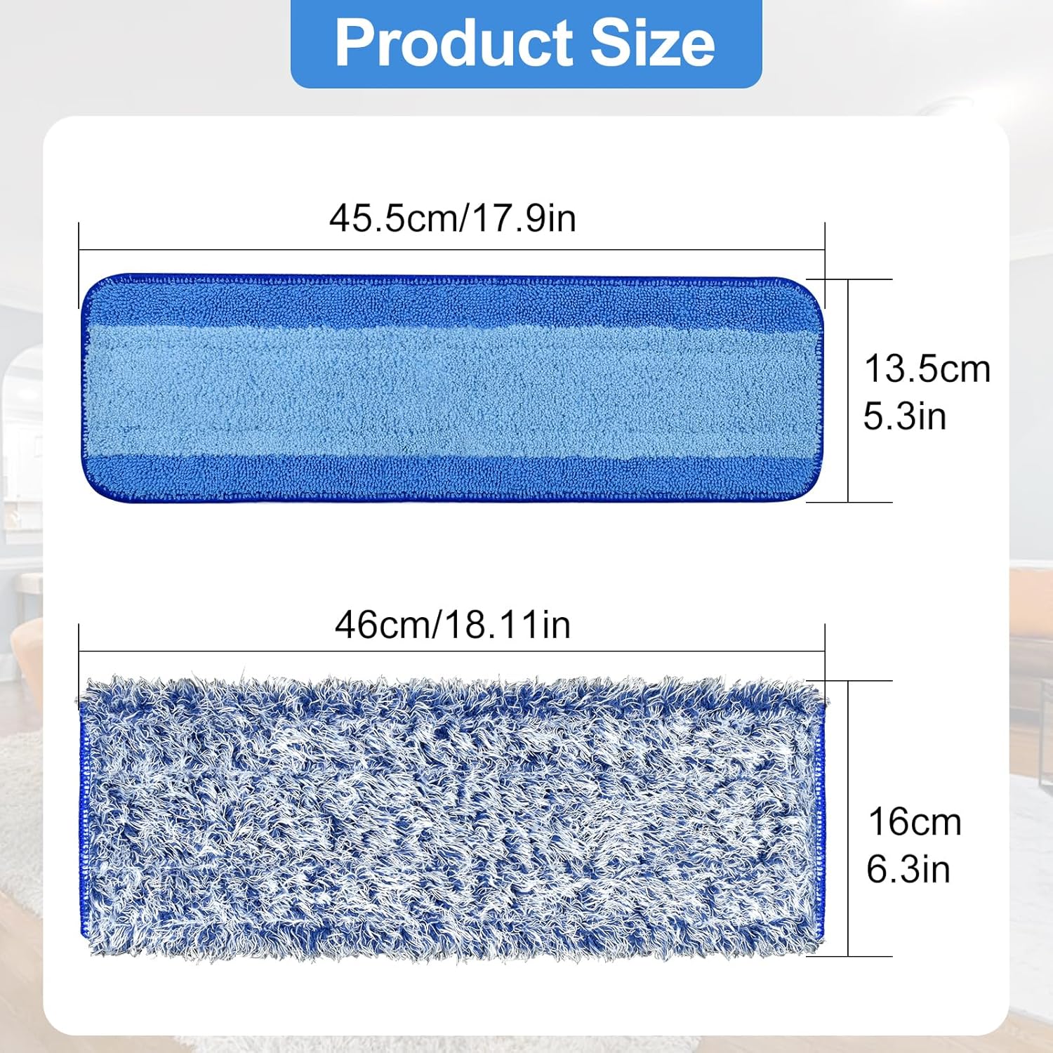 DLAIMI 4 Pack Microfiber Mop Pads for Bona Mop 1