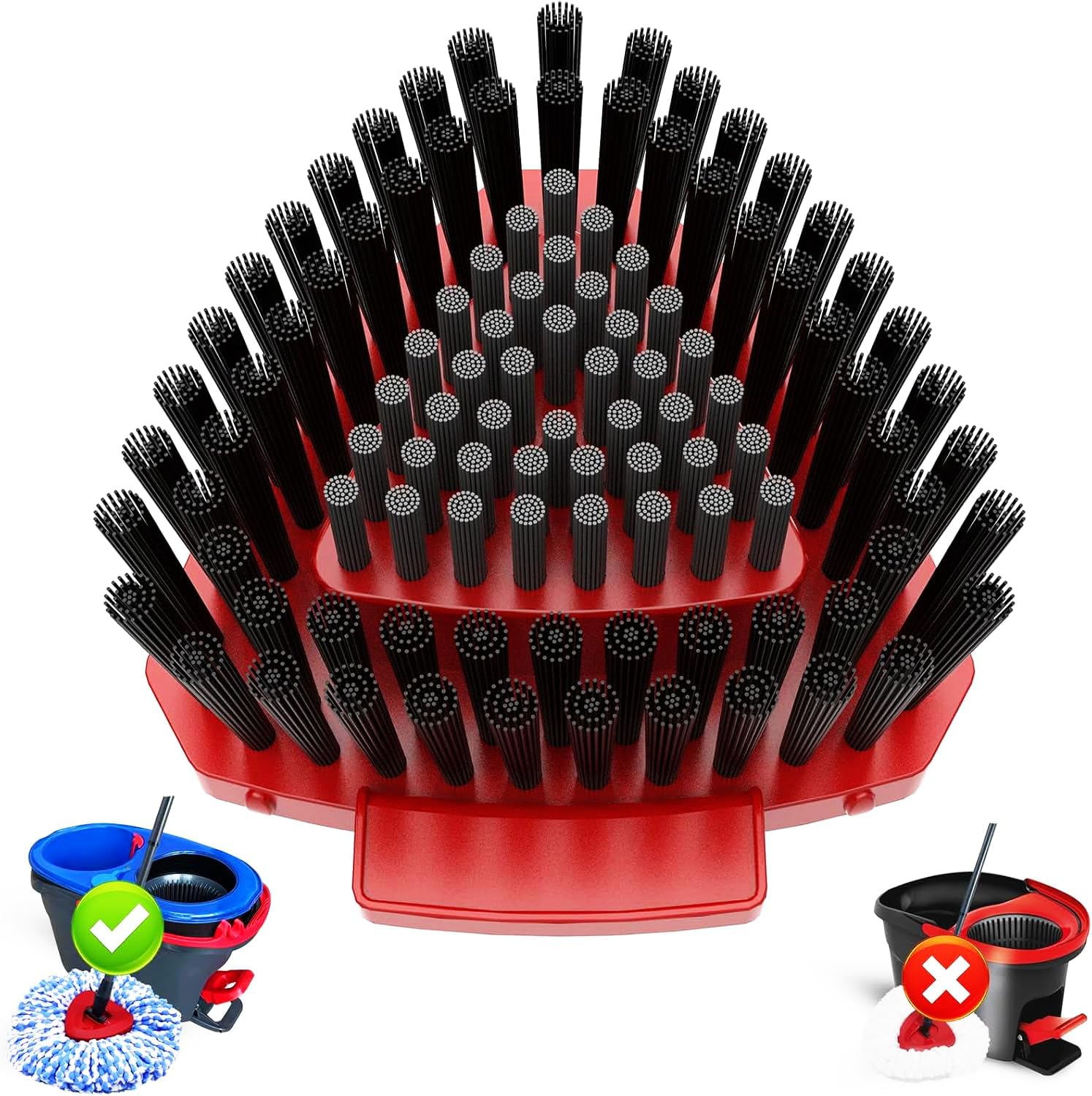 Fatmass Upgraded Spin Mop Replacement Brush for O-Cedar RinseClean 2 Tank