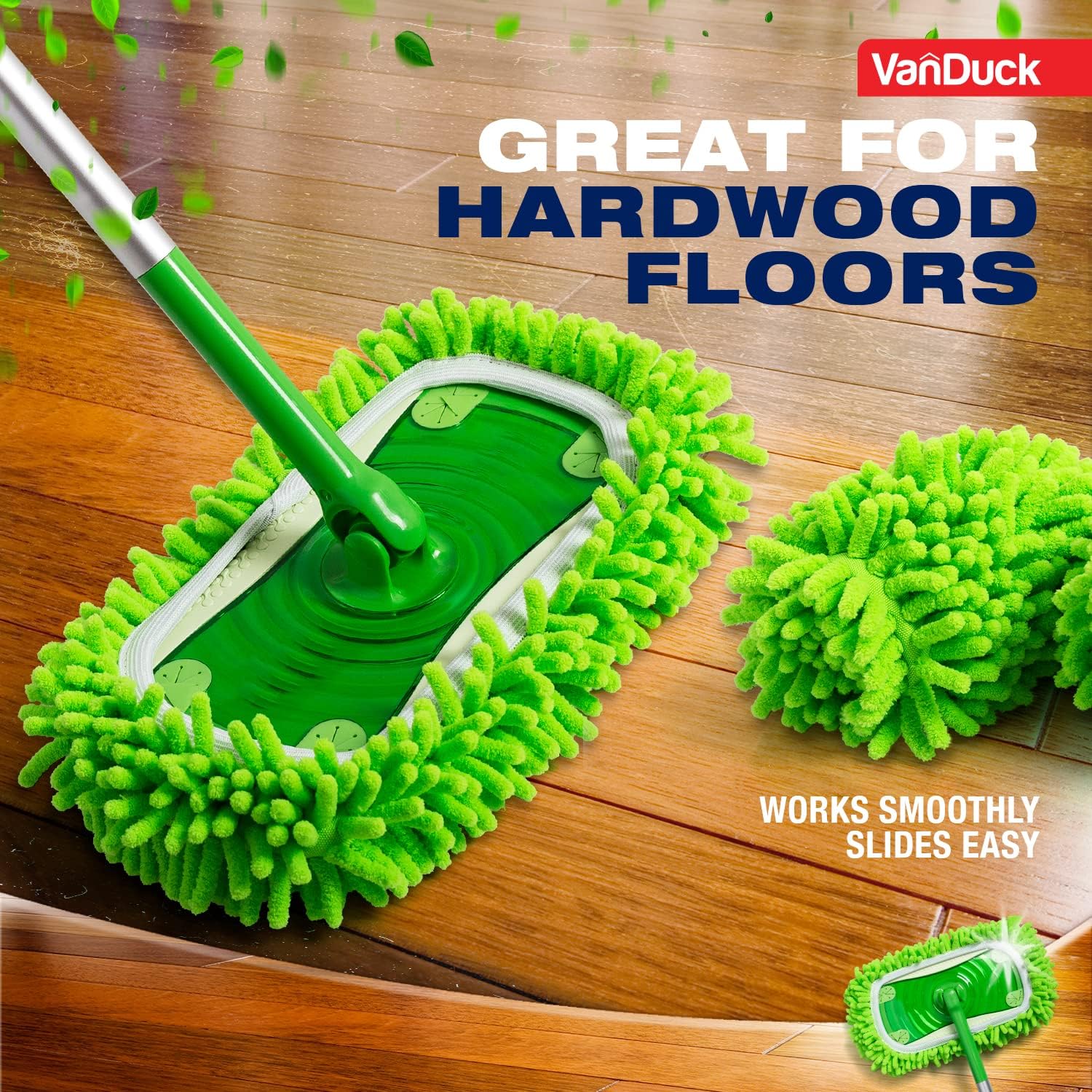 VanDuck Dust Mop Refill 2 Pack - Pet Floor Cleaning