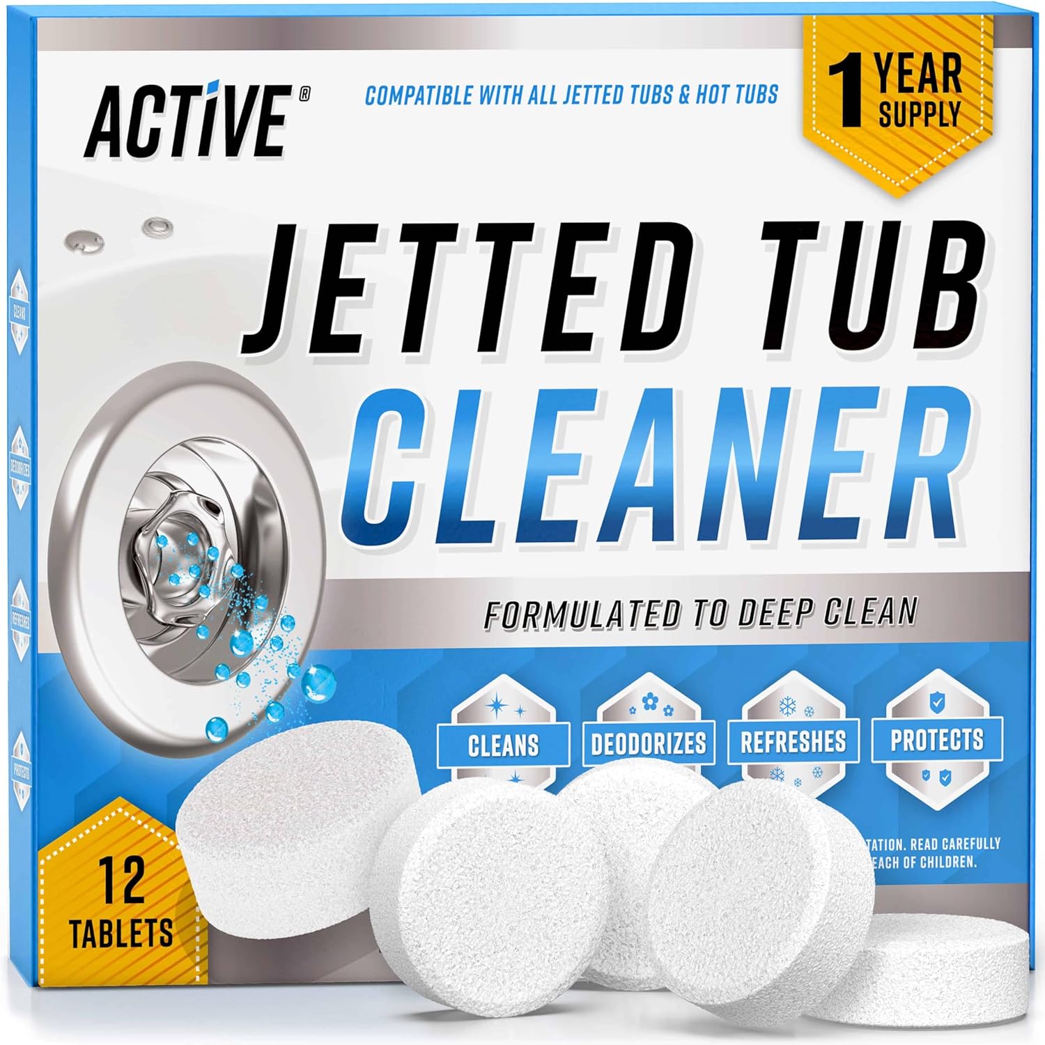 ACTIVE Jetted Tub Cleaner Tablets - 12 Piece 1 Year Supply