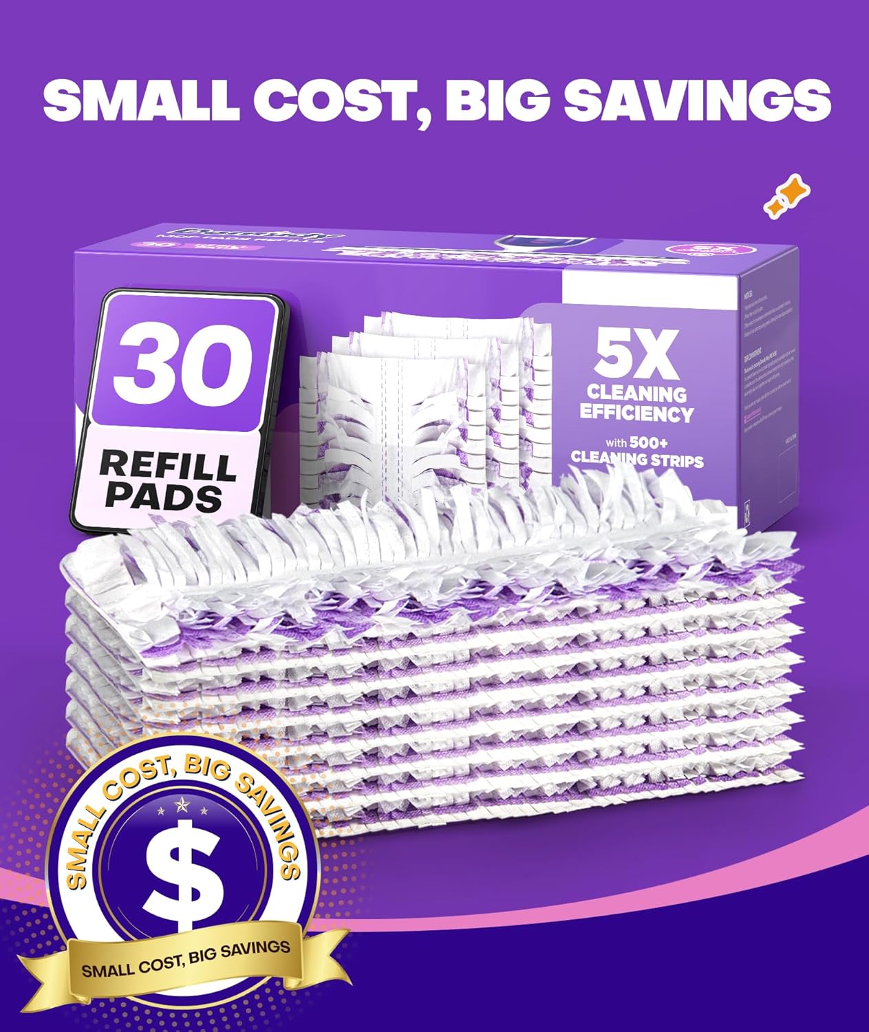 Domudy 5X Cleaning Power Mop Refills for Swiffer
