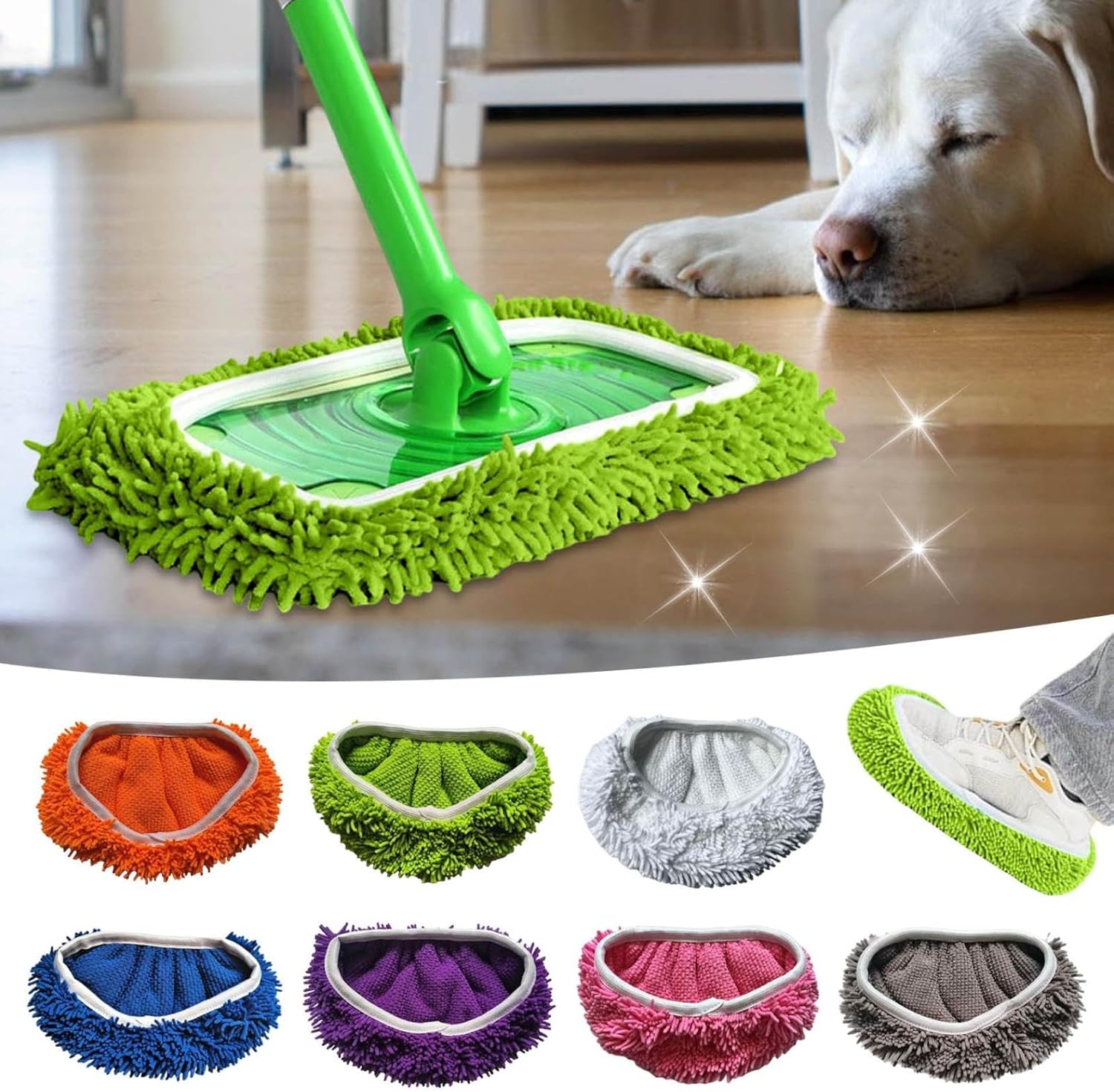 WOAIXUEXI Reusable Mop Pads 4pcs - 103 x 45in