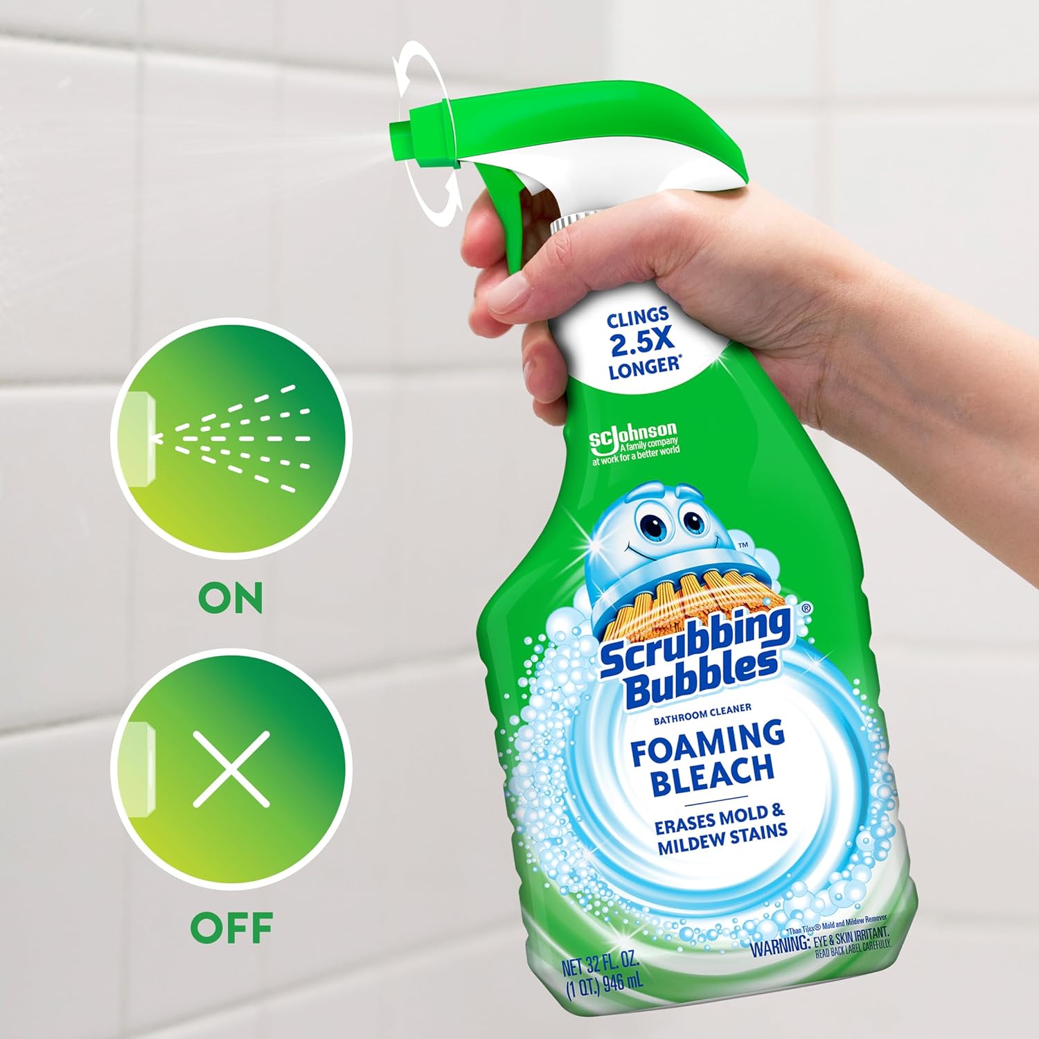 Scrubbing Bubbles Foaming Bleach Bathroom Cleaner 32oz