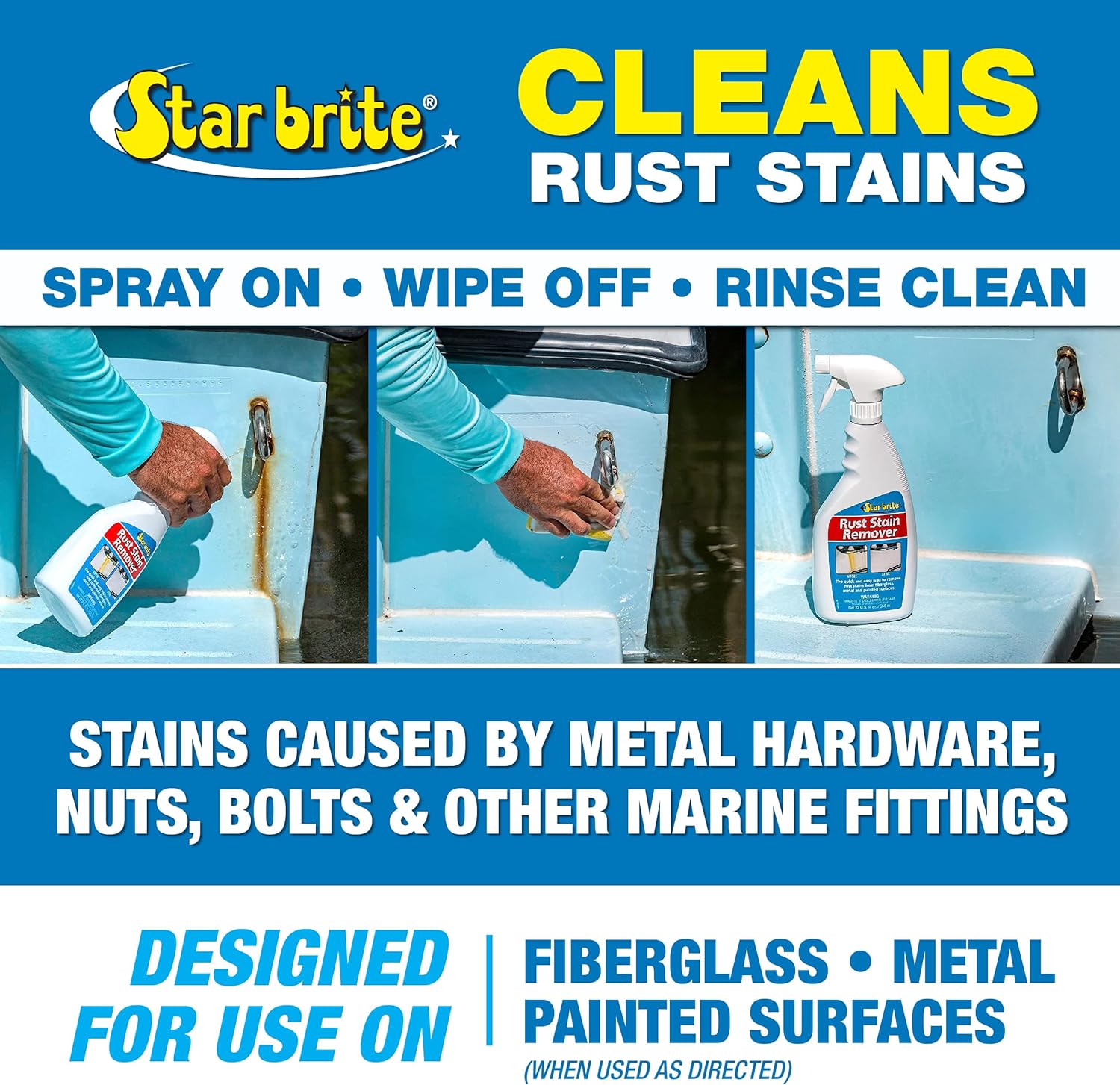 STAR BRITE Rust Stain Remover Spray - 22 Ounces