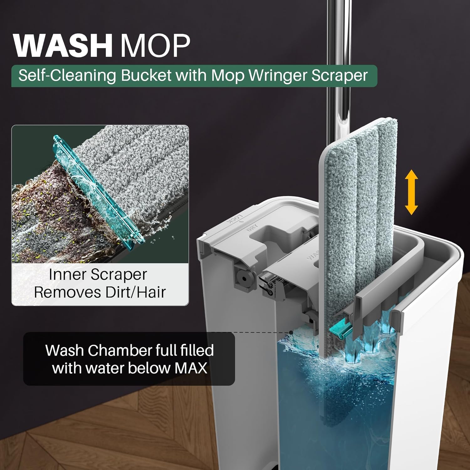 JOYMOOP Mop Handle Extension Rods Pack of 2