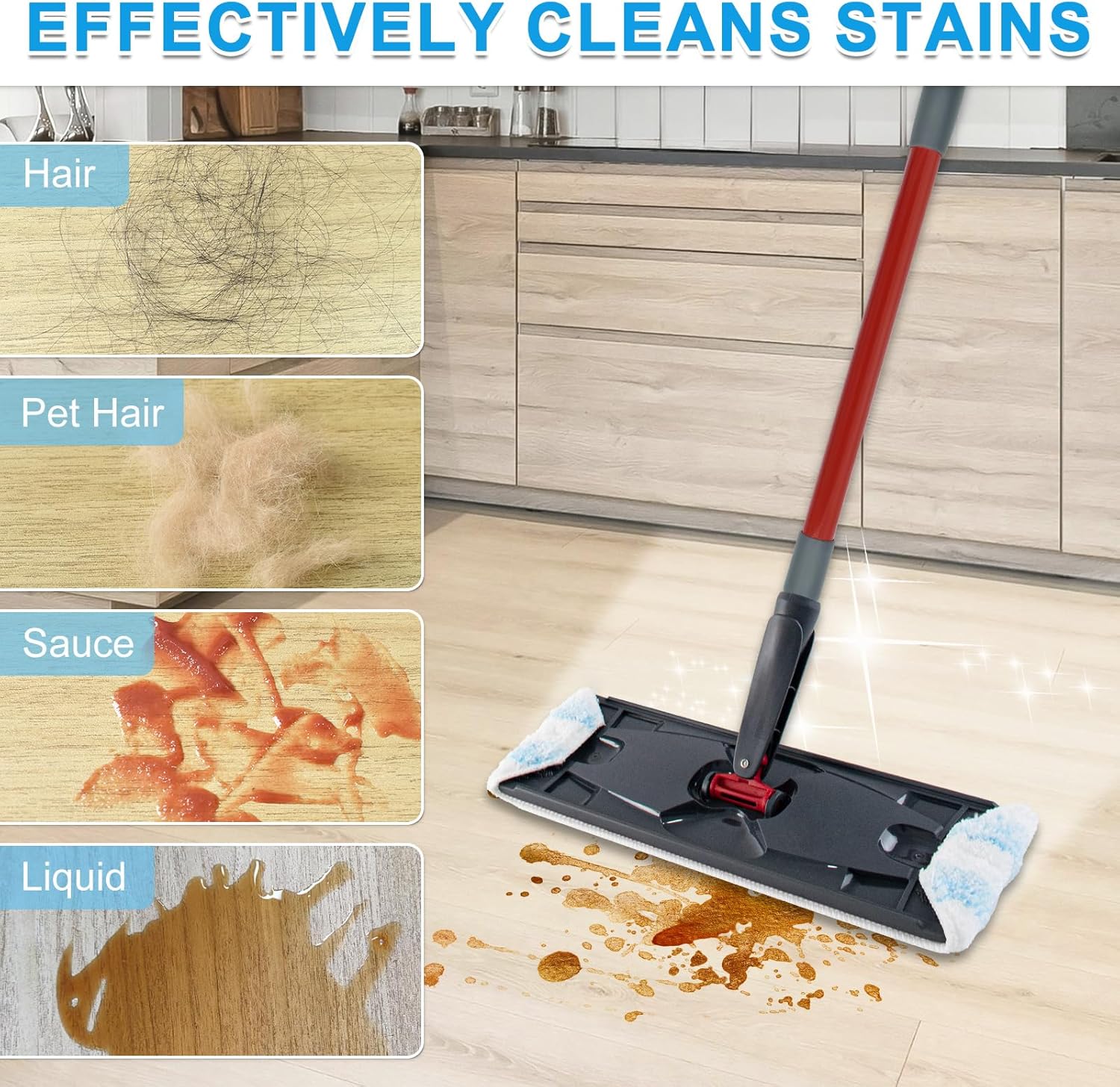 Yuunaie 4-Pack Mop Pads for O-Cedar H2prO Flat Mop