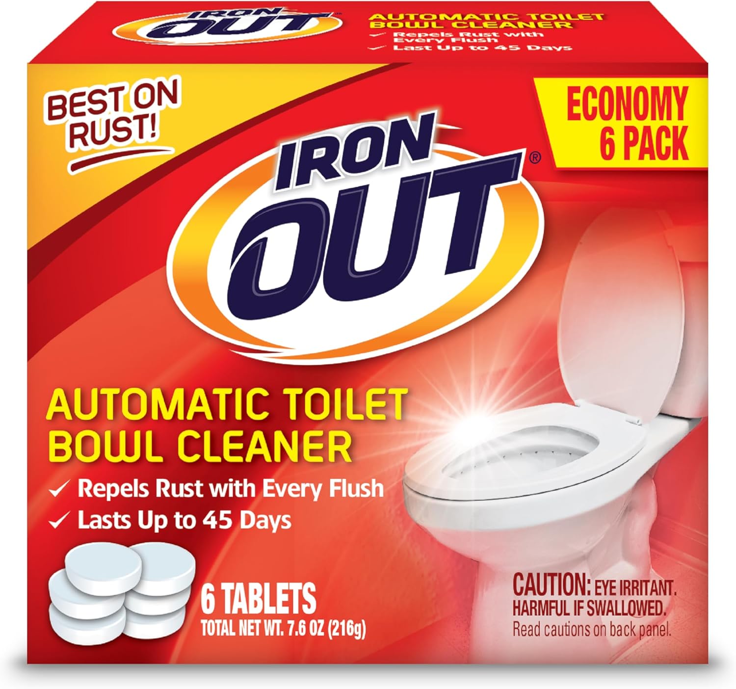 IRON OUT Automatic Toilet Bowl Cleaner Tablets 45 Days Rust Free