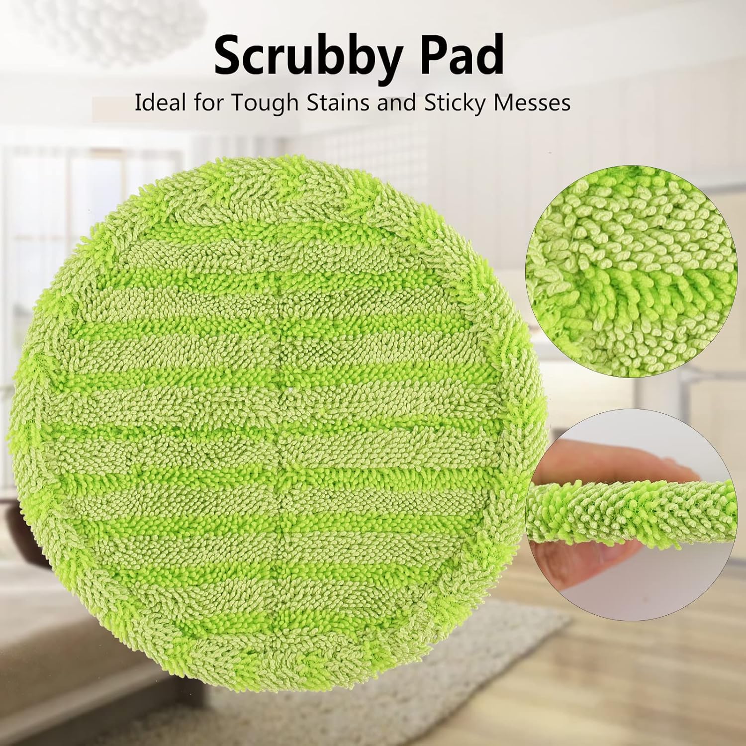 GreeSuit Electric Mop Pads 63 Inch 8 Pack Replacement