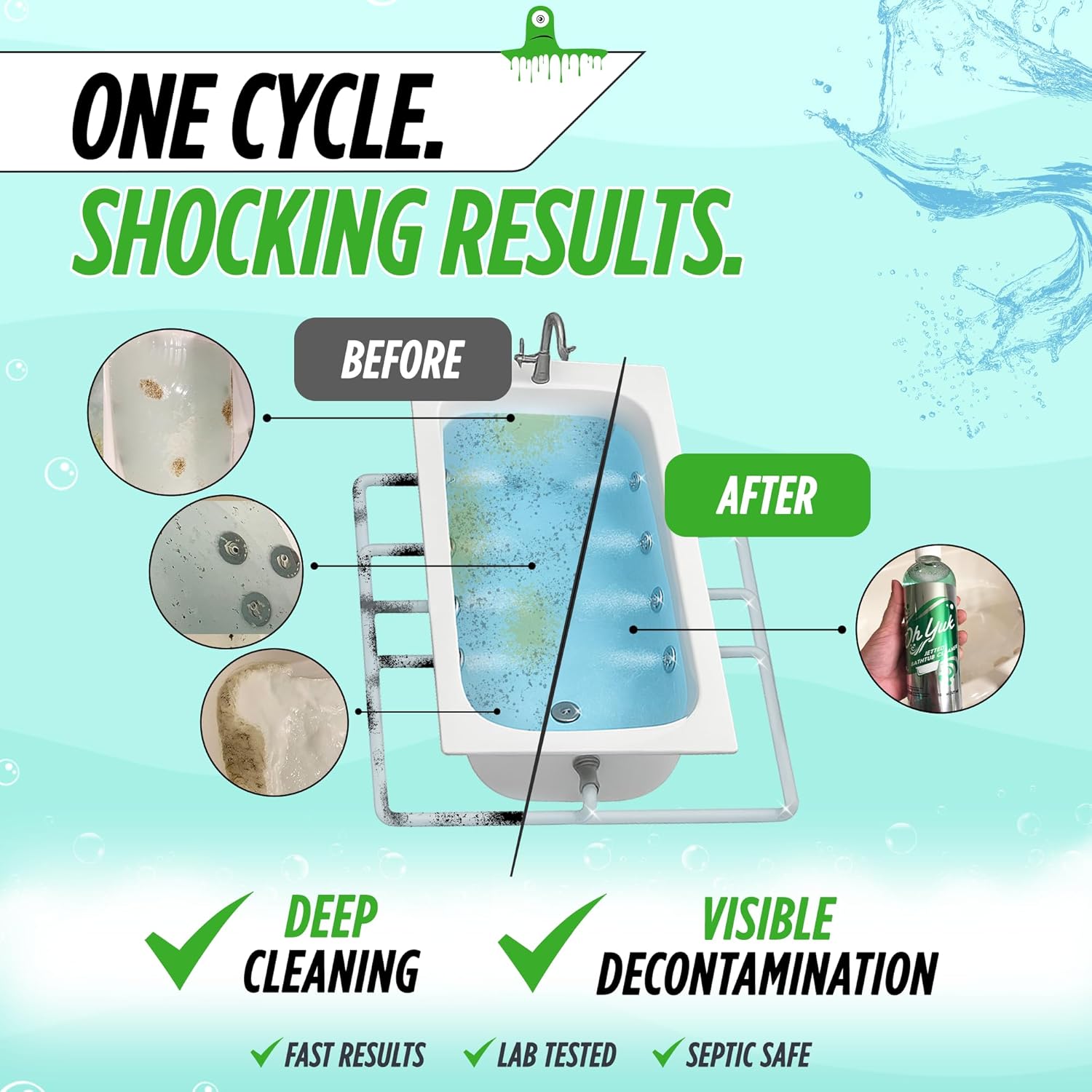 Oh Yuk Jetted Tub Cleaner - 4 Cleanings per Bottle