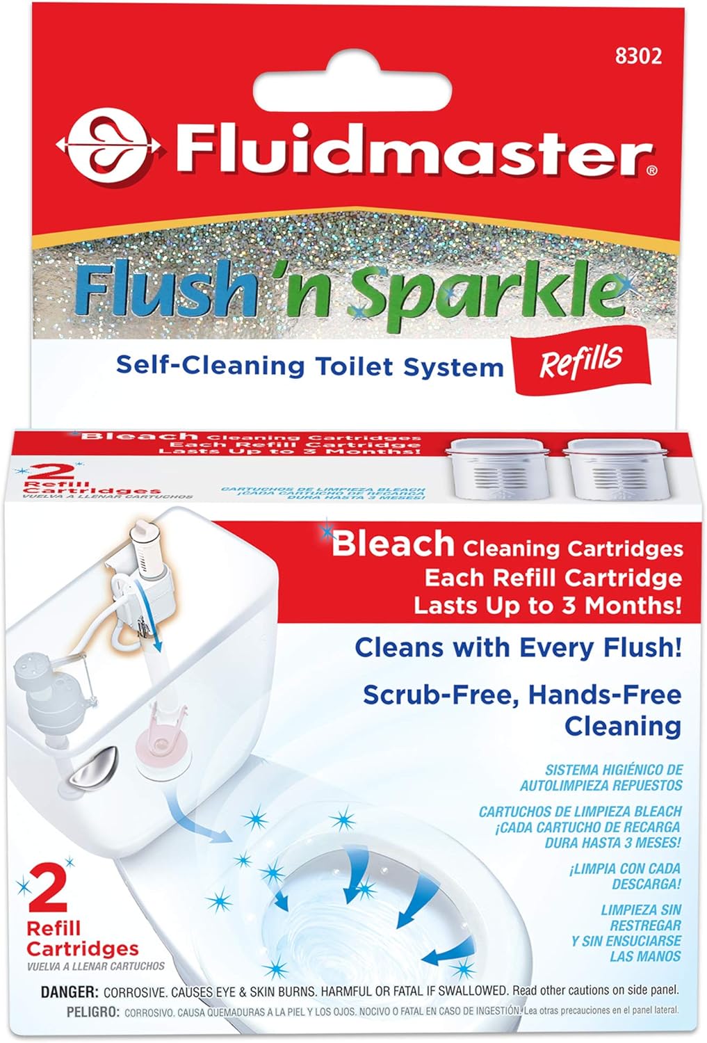 Fluidmaster 8302P8 Toilet Bowl Cleaner Refill 2-Pack 1