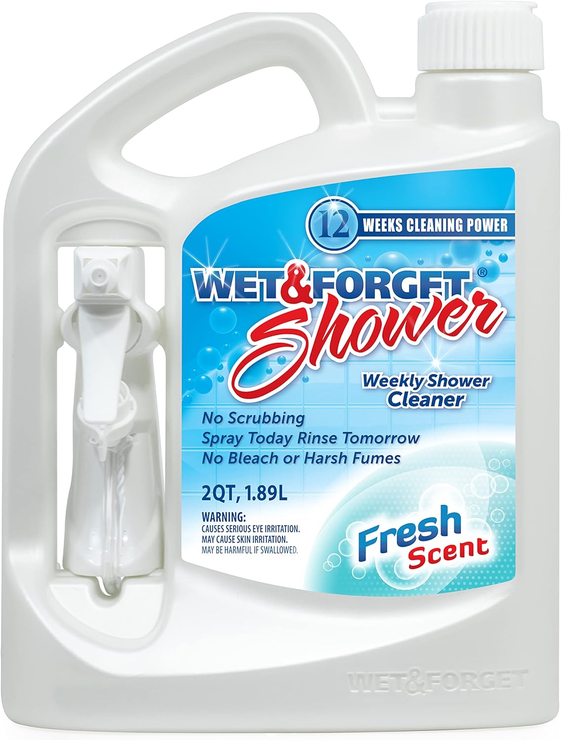 Wet Forget Shower Cleaner Spray 64 Oz No-Scrub Weekly Use