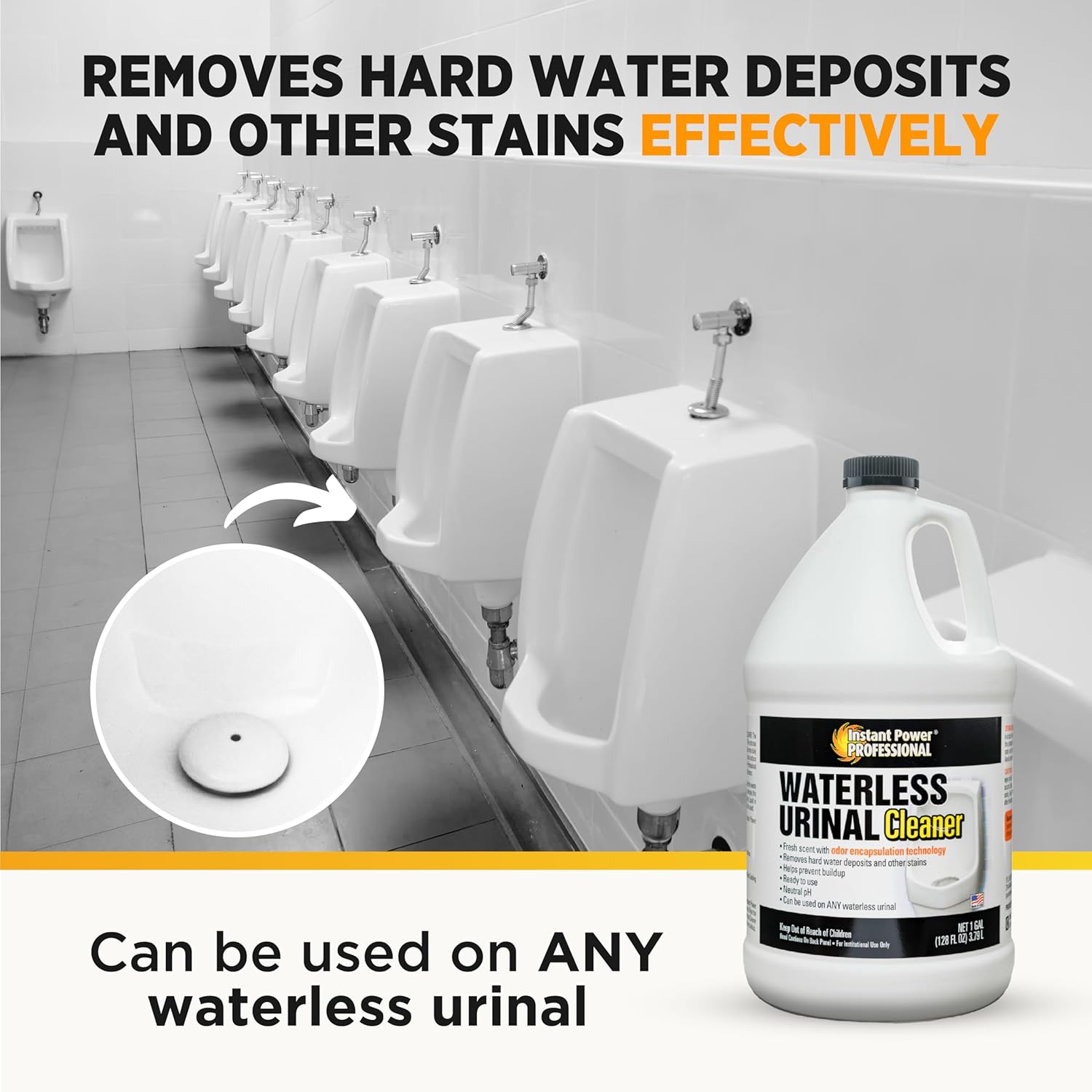 Instant Power Professional Waterless Urinal Cleaner - 1 Gallon