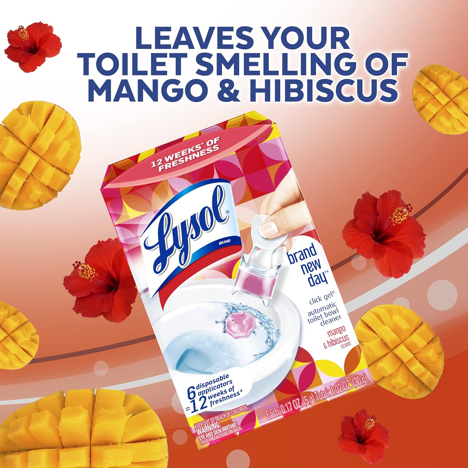 Lysol Click Gel Toilet Bowl Cleaner 6 Count