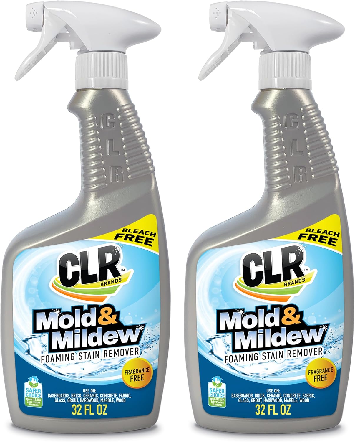 CLR Mold Mildew Clear Bleach-Free Spray 32 Fl Oz Pack of 2