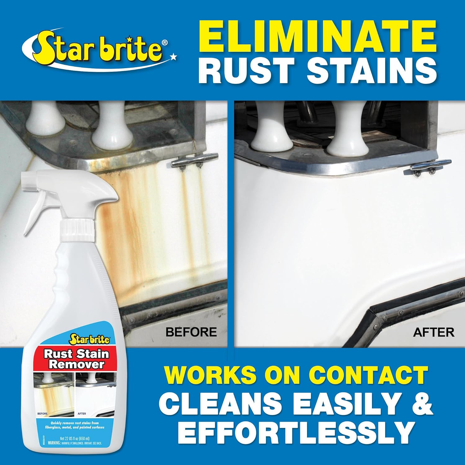 STAR BRITE Rust Stain Remover Spray - 22 Ounces