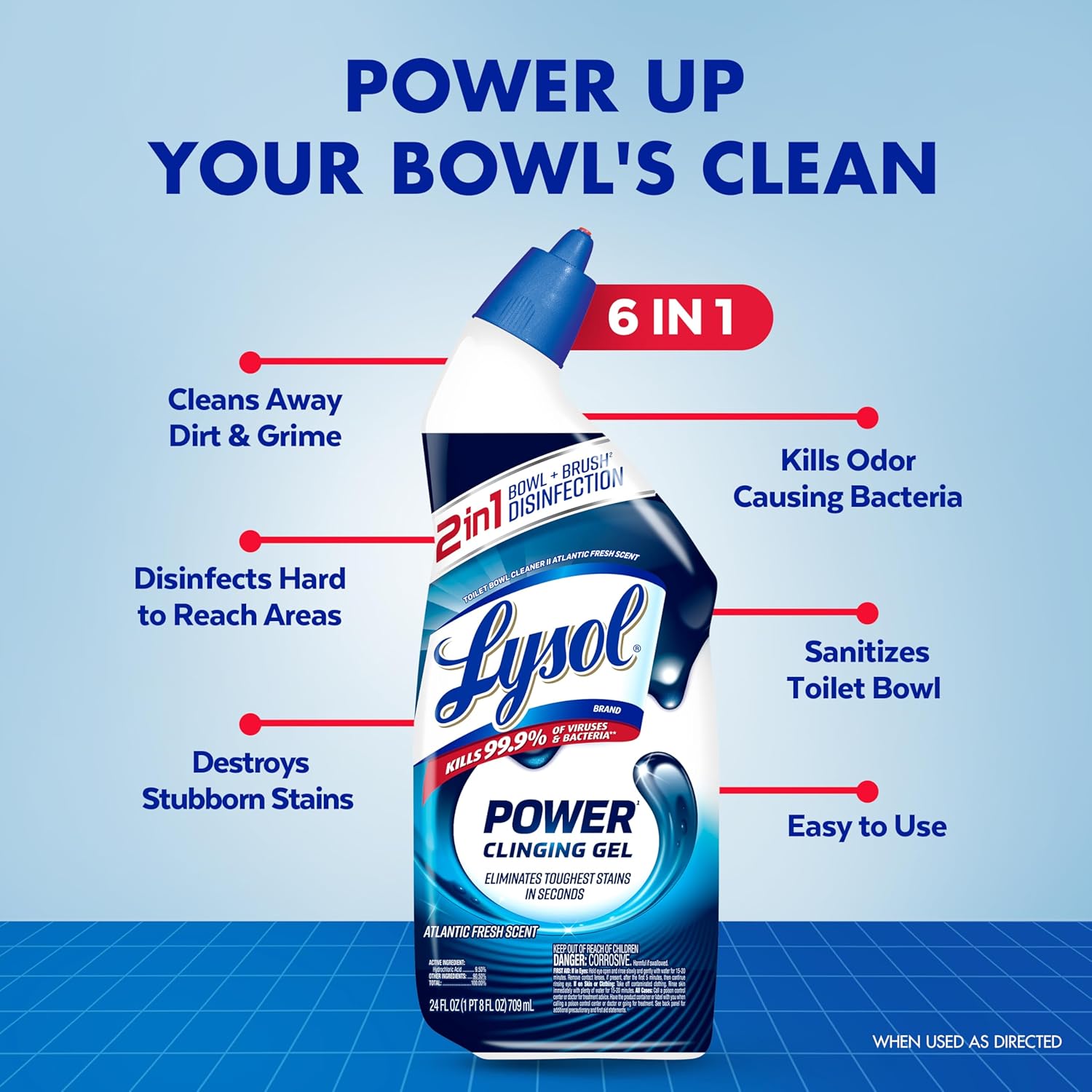 Lysol Max Strength Toilet Bowl Cleaner 24 oz 2 ct