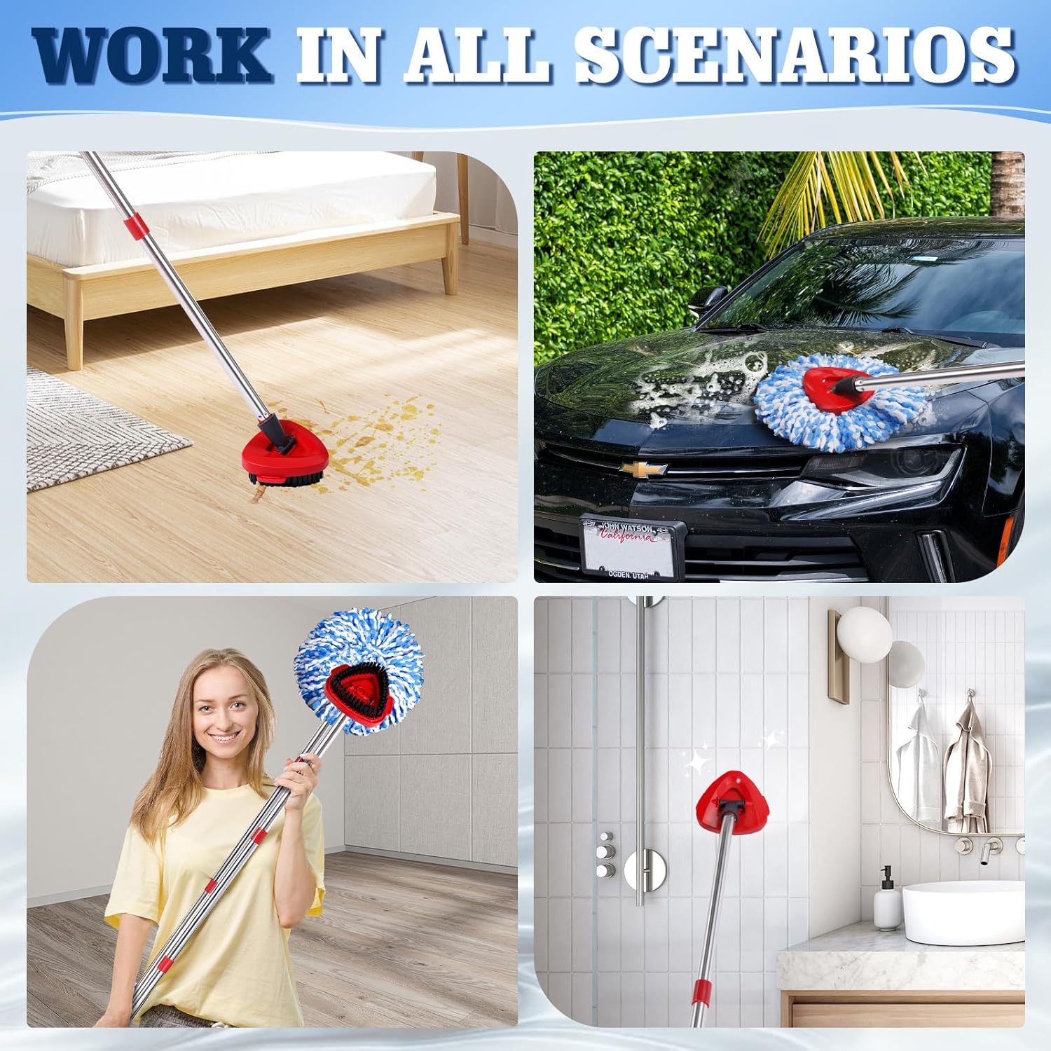 6 Pack Mop Replacement Heads for Oceda RinseClean 2-Tank System