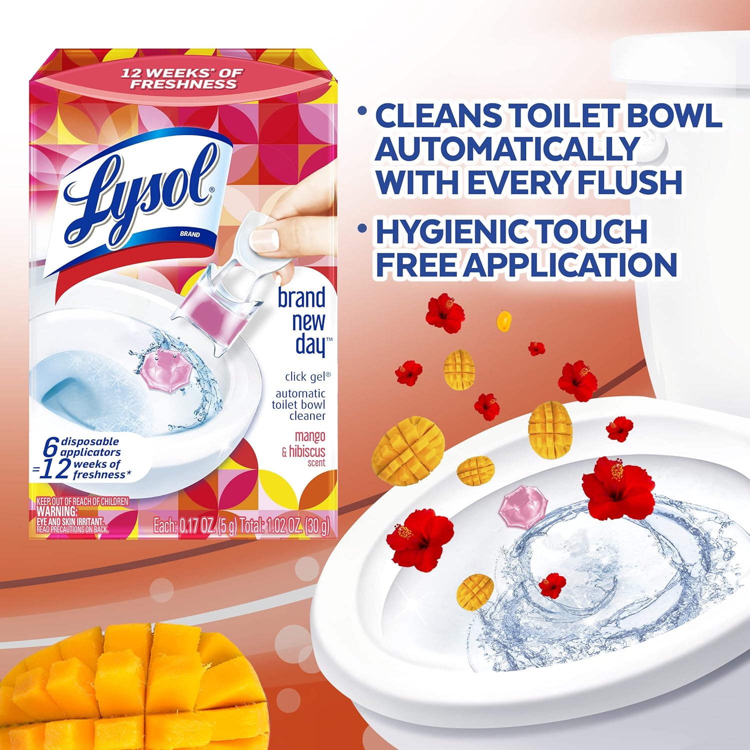 Lysol Click Gel Toilet Bowl Cleaner 6 Count