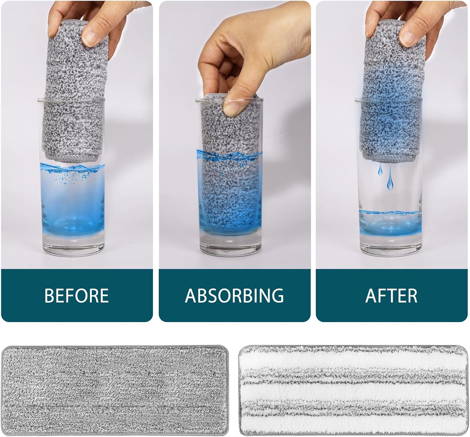 Yicotira 4 Pack Joymoop Mop Replacement Pads