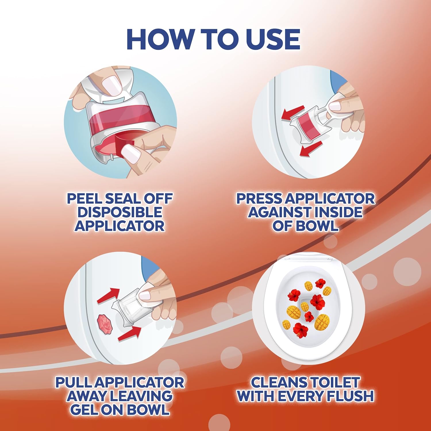 Lysol Click Gel Toilet Bowl Cleaner 6 Count