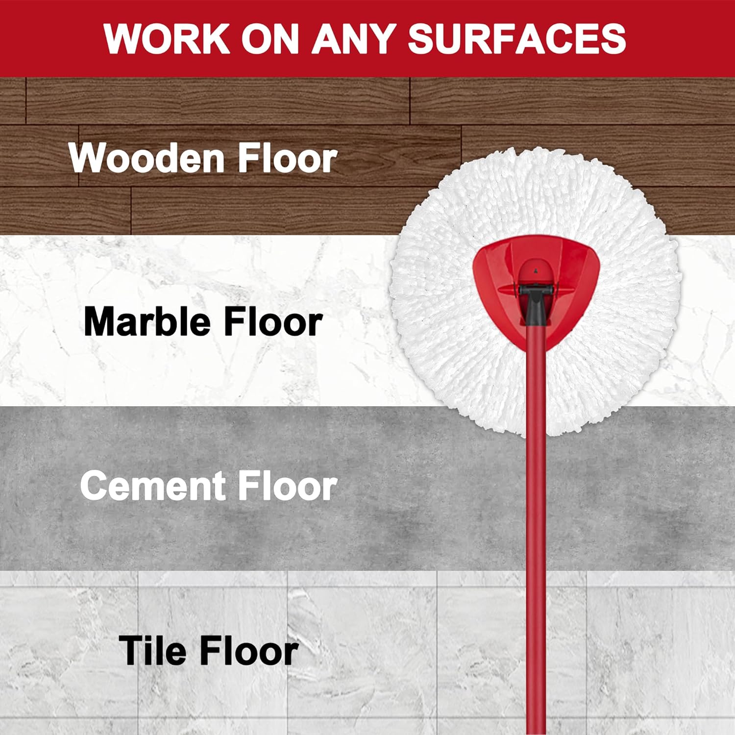 Tidy Monster O-Ceda Easy Wrin Spin Mop Replacement 8-Pack