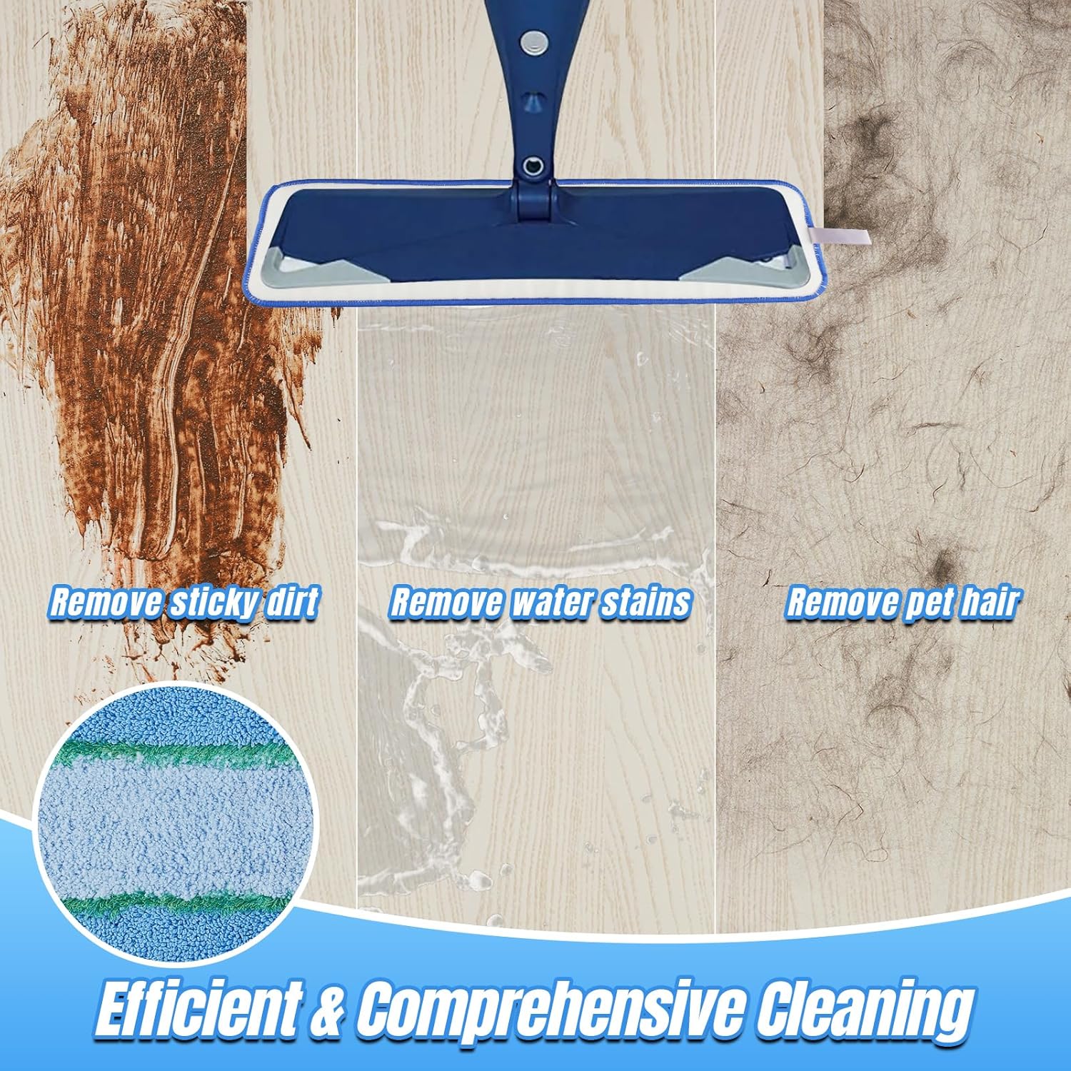3 Pack Deep Cleaning Pads for Bona Mop Replacement