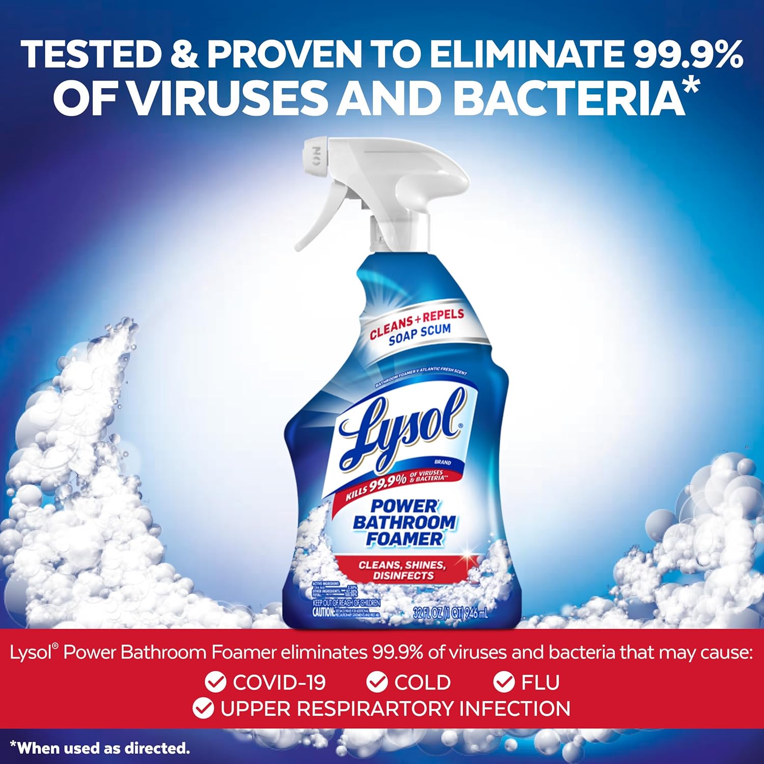 Lysol Power Foaming Spray 32oz Bathroom Cleaner