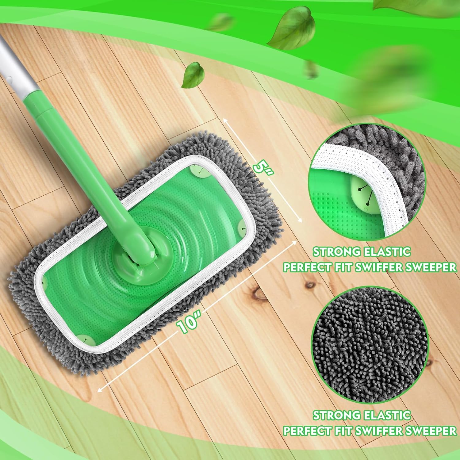 Yicotira Reusable Wet Pads Refill for Swiffer Sweeper Mop 6 Pack