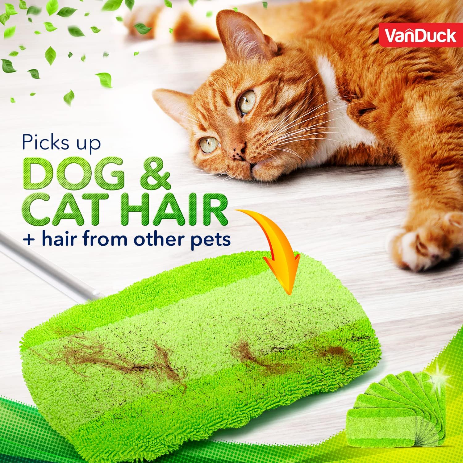 VanDuck Reusable Mop Pads for Swiffer Sweeper 2-Pack - Washable Microfiber