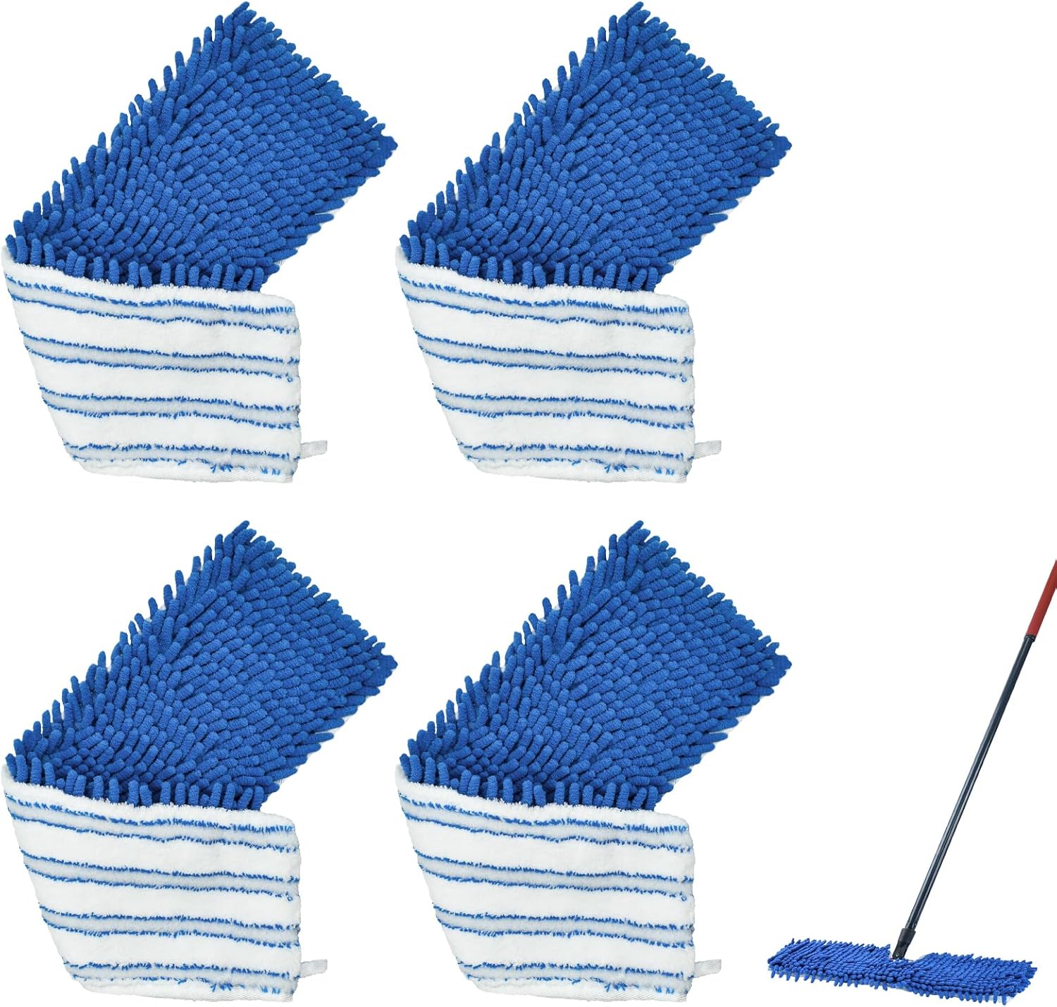 4 Pack Mop Heads for O-cedar Dual-Action Flip Mop