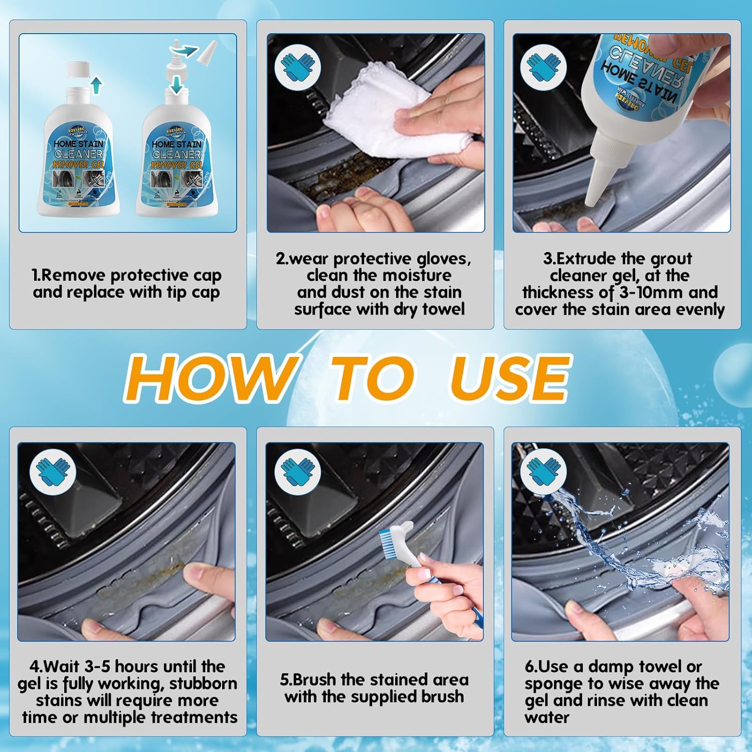 HZEVERO Mold Stain Remover Gel 8 Fl Oz 1