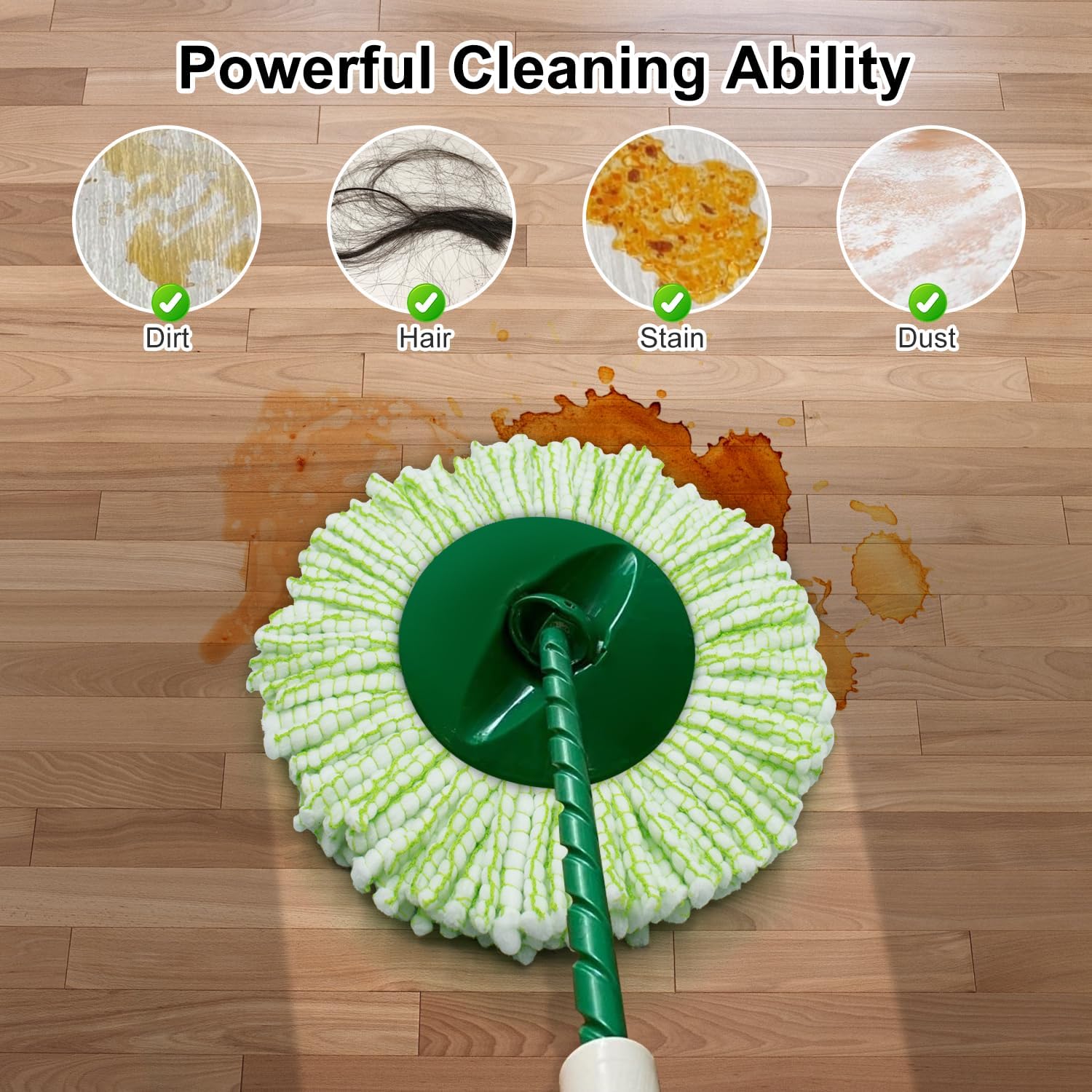 Tornado Spin Mop Head Replacement for Libman Mop - Washable Reusable