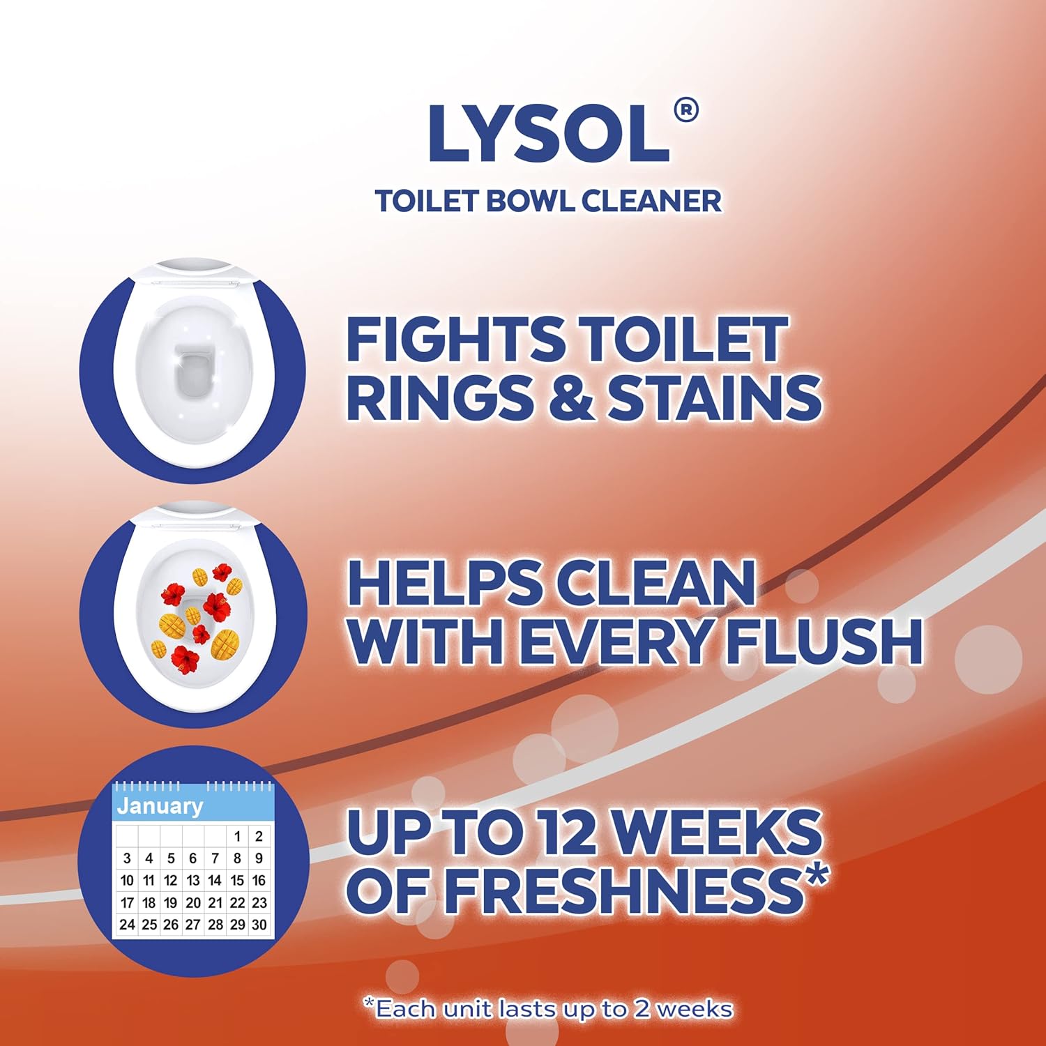 Lysol Click Gel Toilet Bowl Cleaner 6 Count