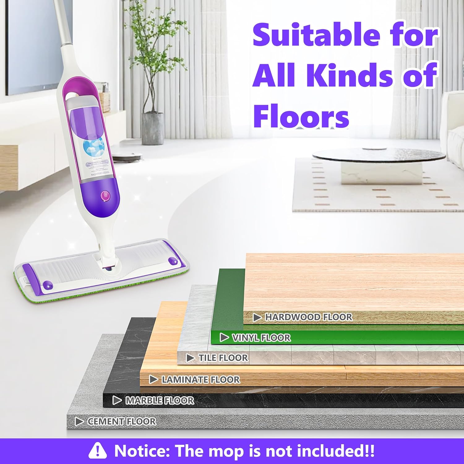 Reusable Mop Pads for Swiffer PowerMop 6 Pack