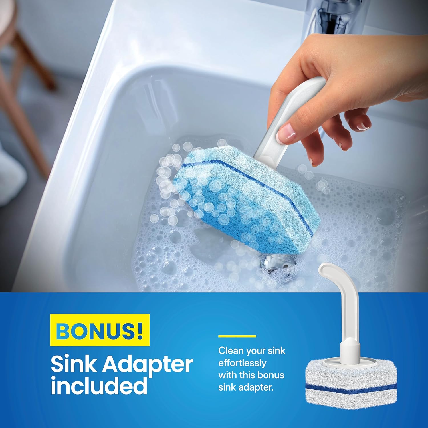 CleanGenius Disposable Prefilled Toilet Cleaning Scrubbers 30 Count