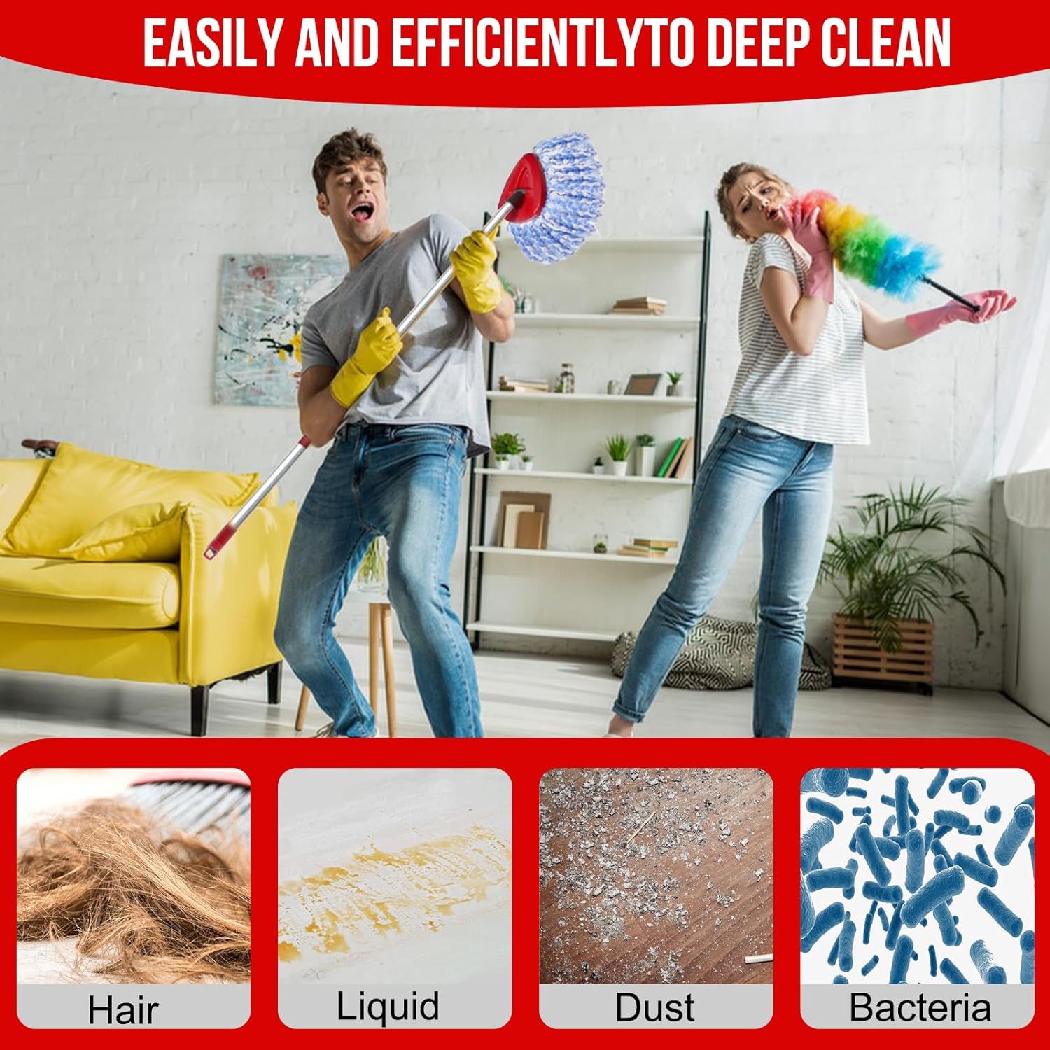 Pkulater O Cedar 2 Tank Mop Head Replacement Set