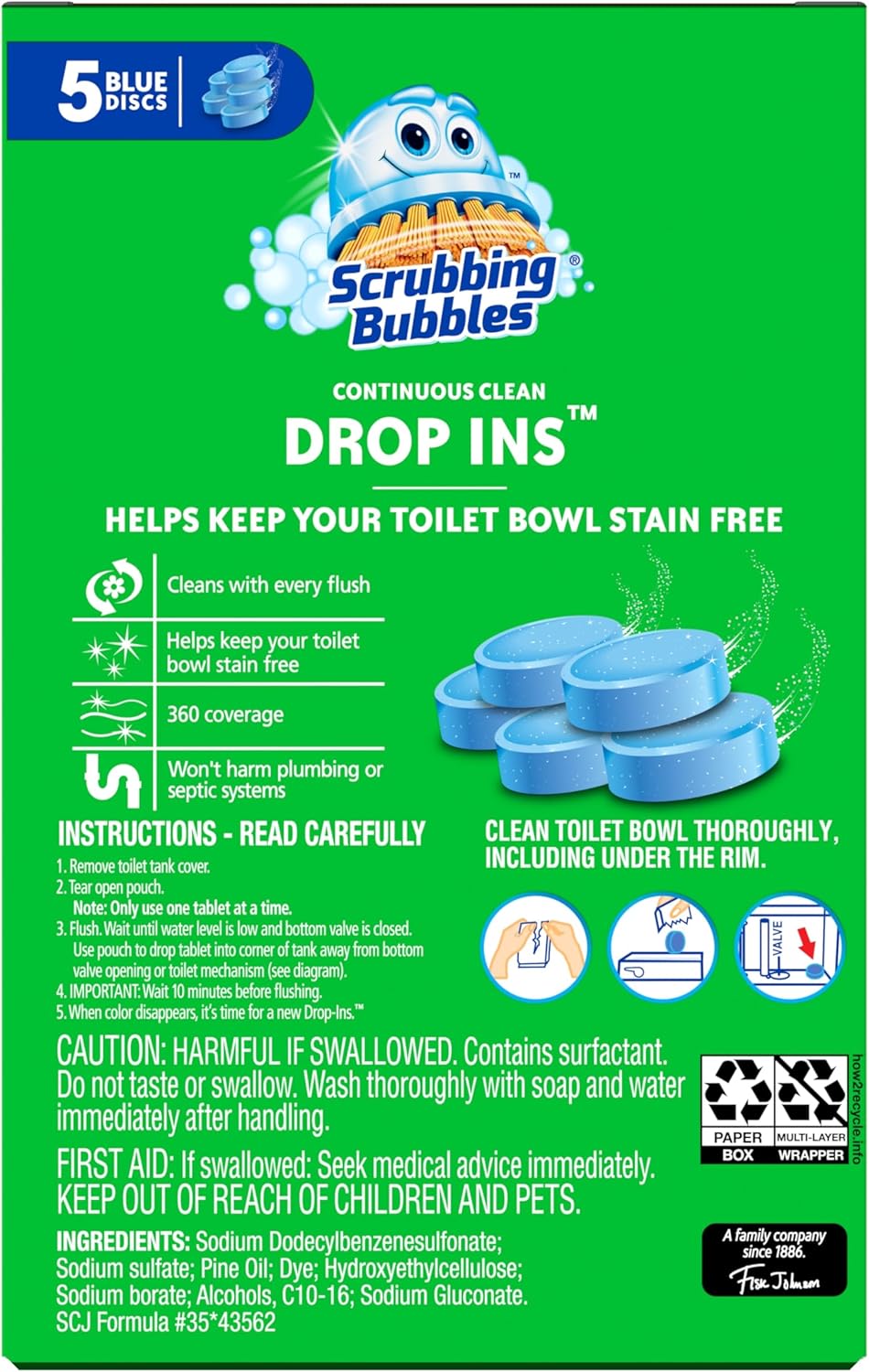 Scrubbing Bubbles Toilet Bowl Tablets 5 Count
