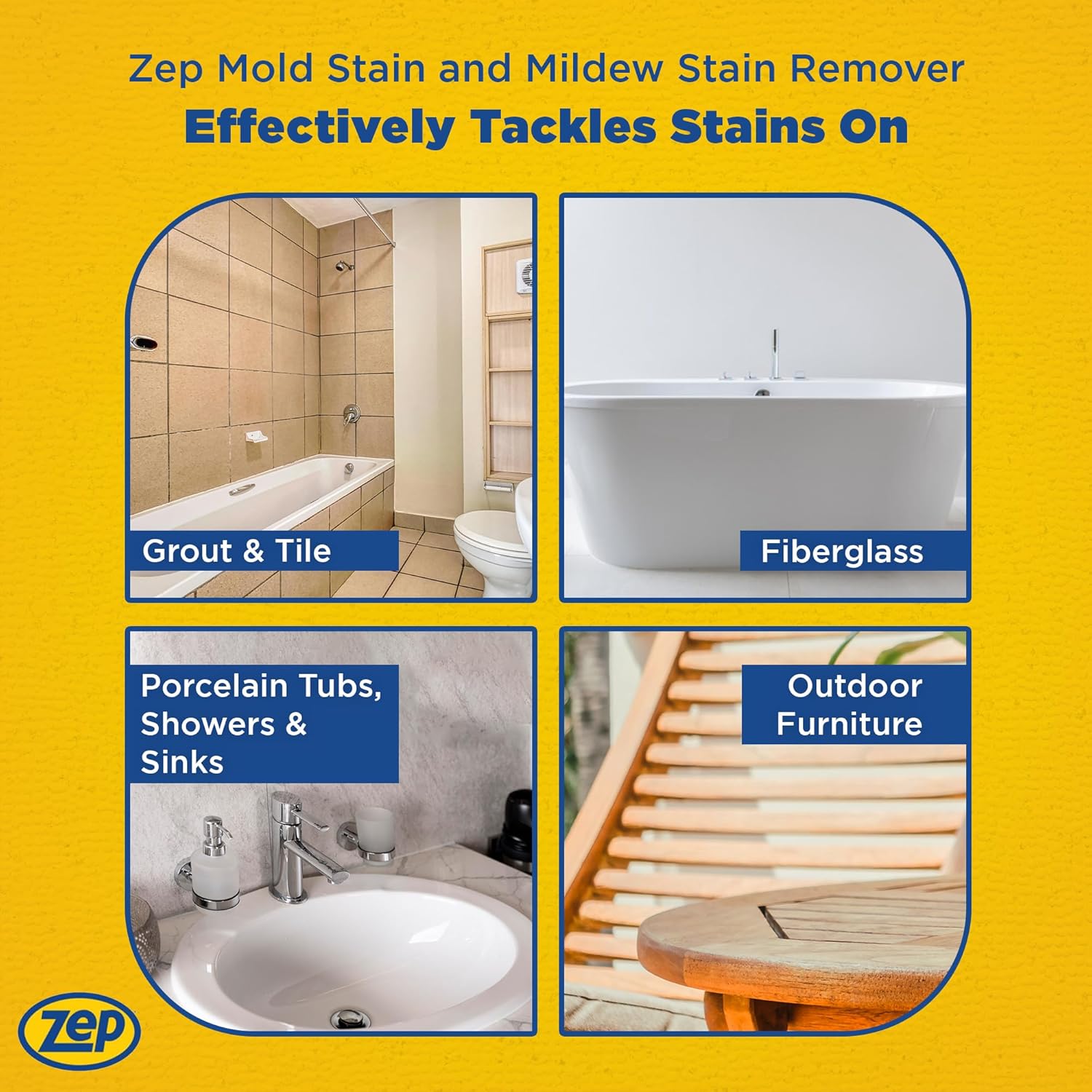 Zep Mold Stain Remover 1 Gallon Case of 2