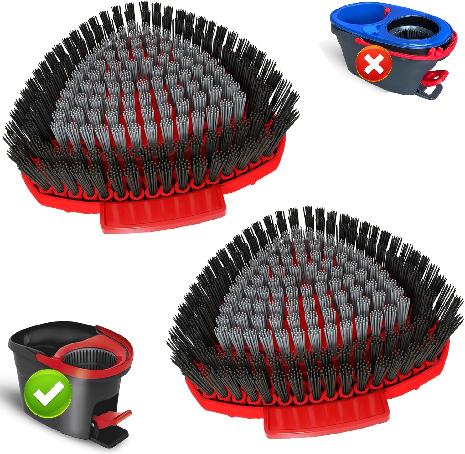 2-Pack Replacement Heads for O-Cedar EasyWring 1-Tank Mop