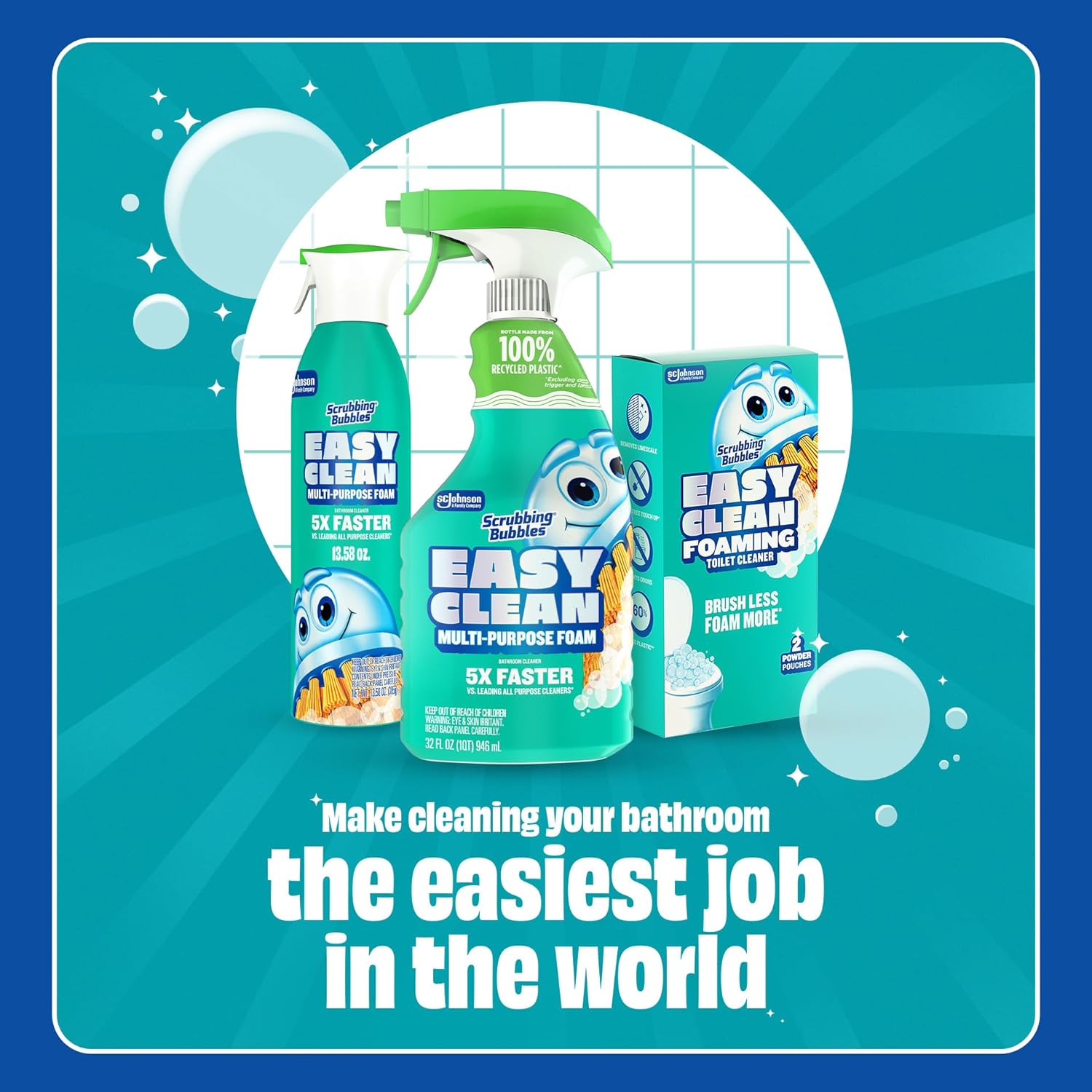 Scrubbing Bubbles Easy Clean Foaming Bathroom Cleaner 1358 Ounce Pack of 2