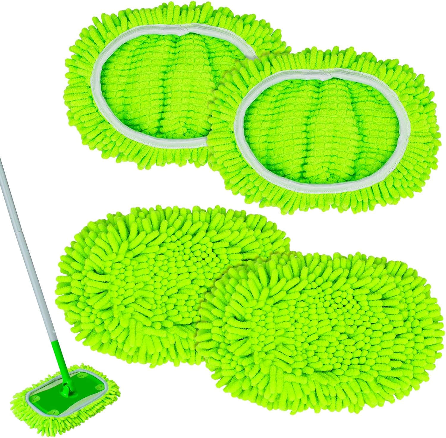 Yuunaie Reusable Mop Pads for Swiffer 4-Pack