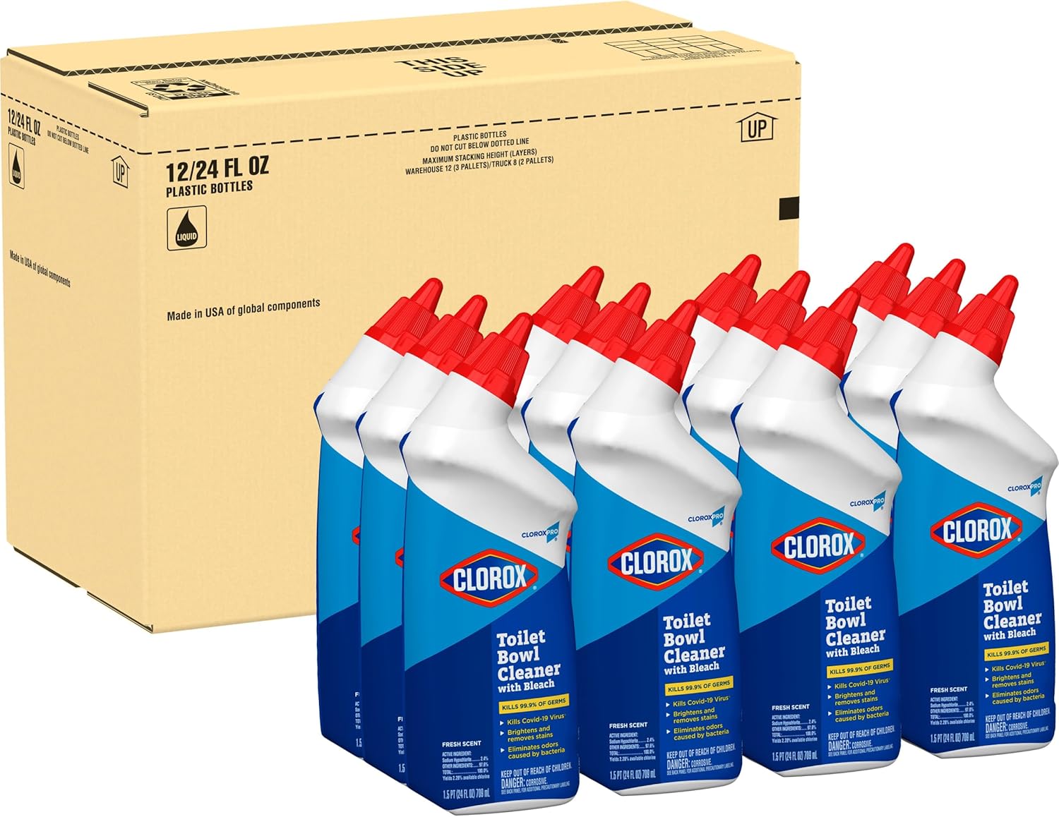 CloroxPro Toilet Bowl Cleaner 24 Ounces Pack of 12