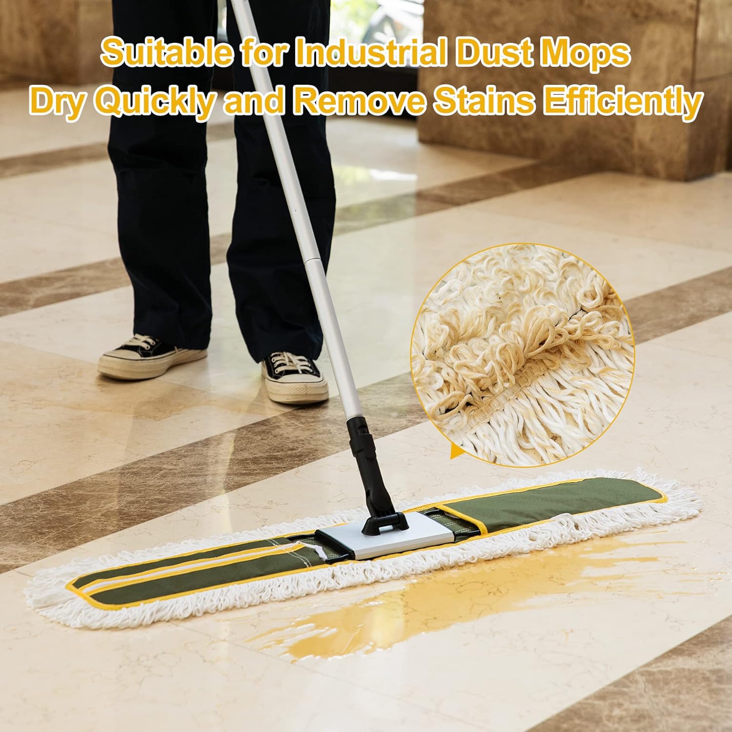 36 Inch Microfiber Mop Pads Replacement for CLEANHOME Industrial Dust Mop