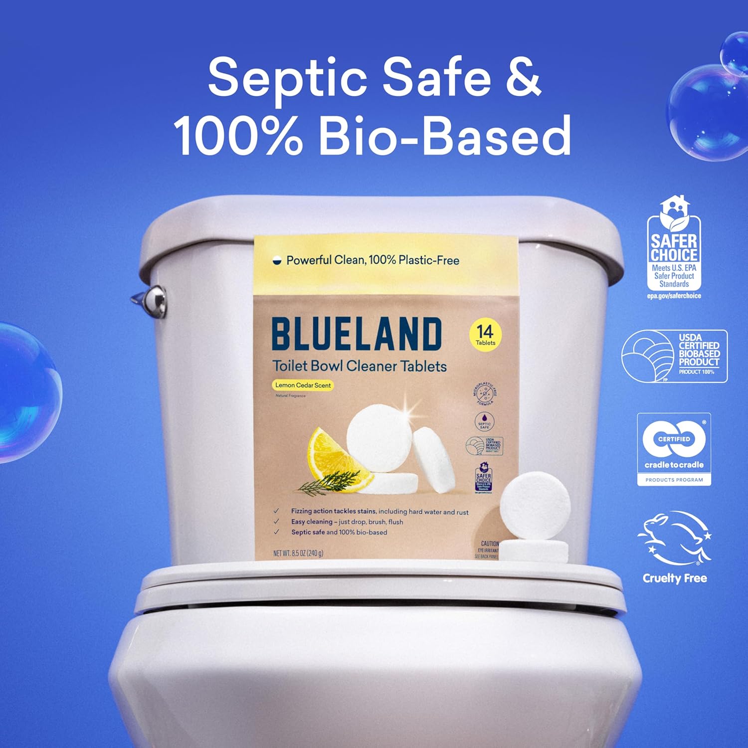 Blueland Toilet Bowl Cleaner Tablets 14 Count Starter Set