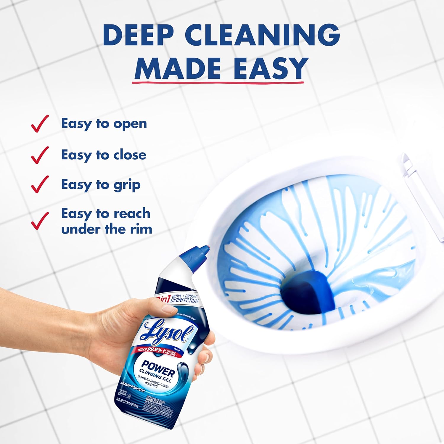 Lysol Max Strength Toilet Bowl Cleaner 24 oz 2 ct