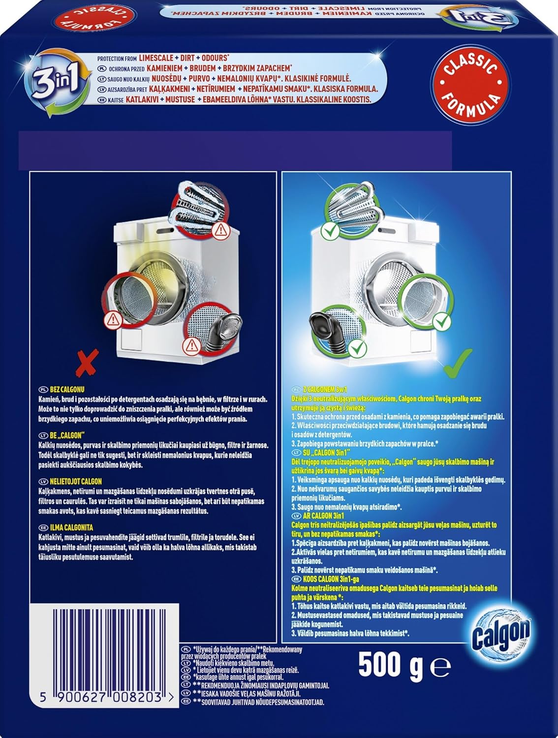 Calgon Anti-Limescale 4 in 1 Powder 500 g 1